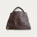 Louis Vuitton Artsy Brown Empreinte Monogram Shopper Hobo Shoulder Bag