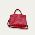 Authentic LV Montaigne MM Empreinte Monogram Red