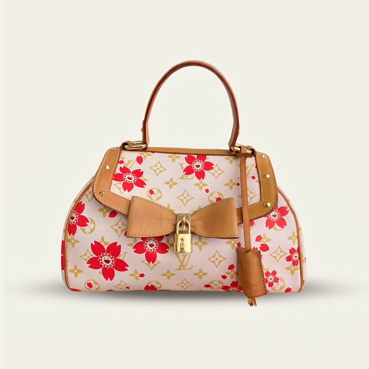 Sac Louis Vuitton Monogram Muracami à fleurs de cerisier rouges