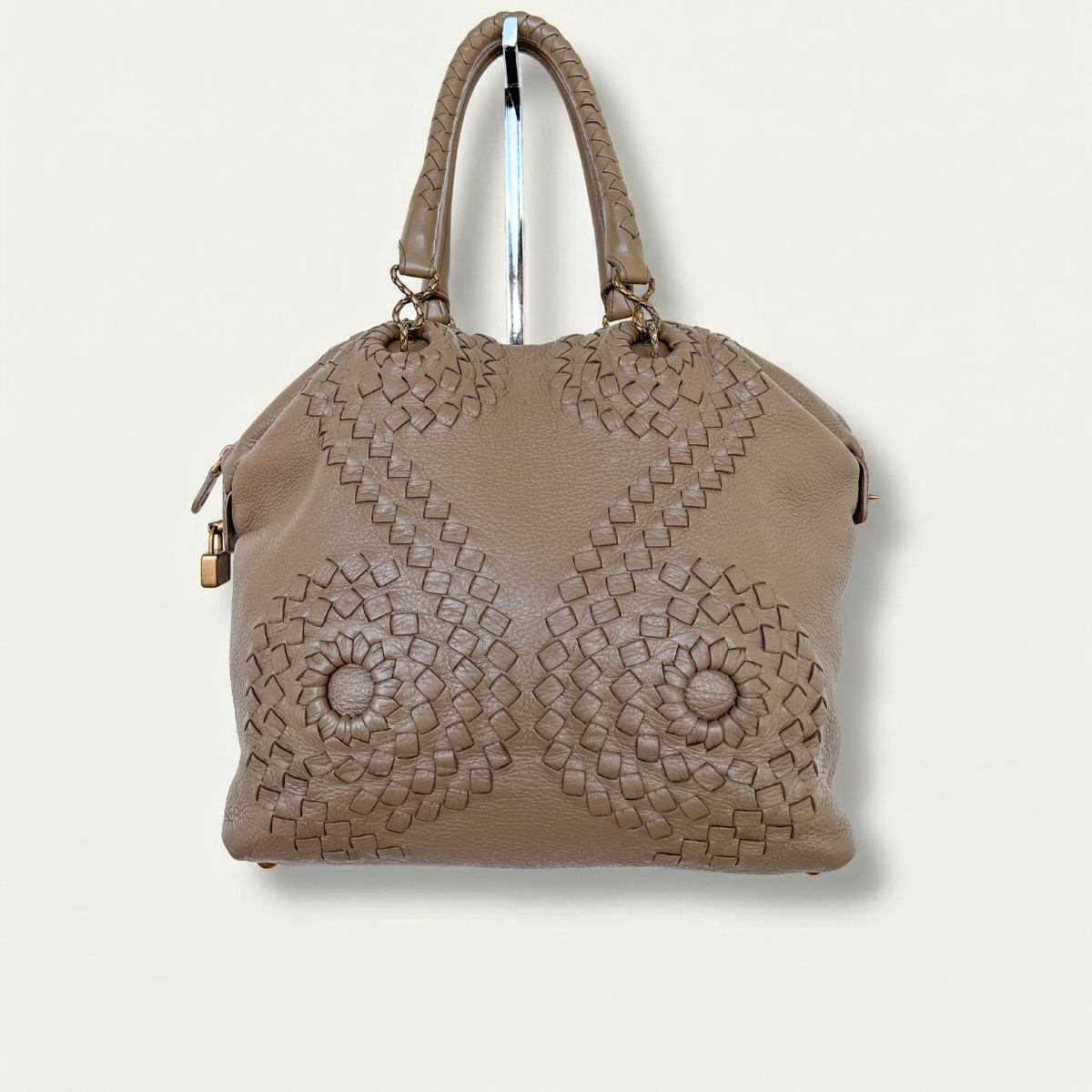 Bottega Veneta  Intreciatto Tote leather beige handbag