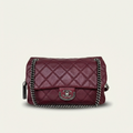 Chanel Flap Cambon 31 Rue Leather Burgundy Maroon Crossbody Bag