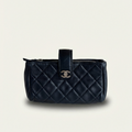 Chanel Wallet Card Black Leather