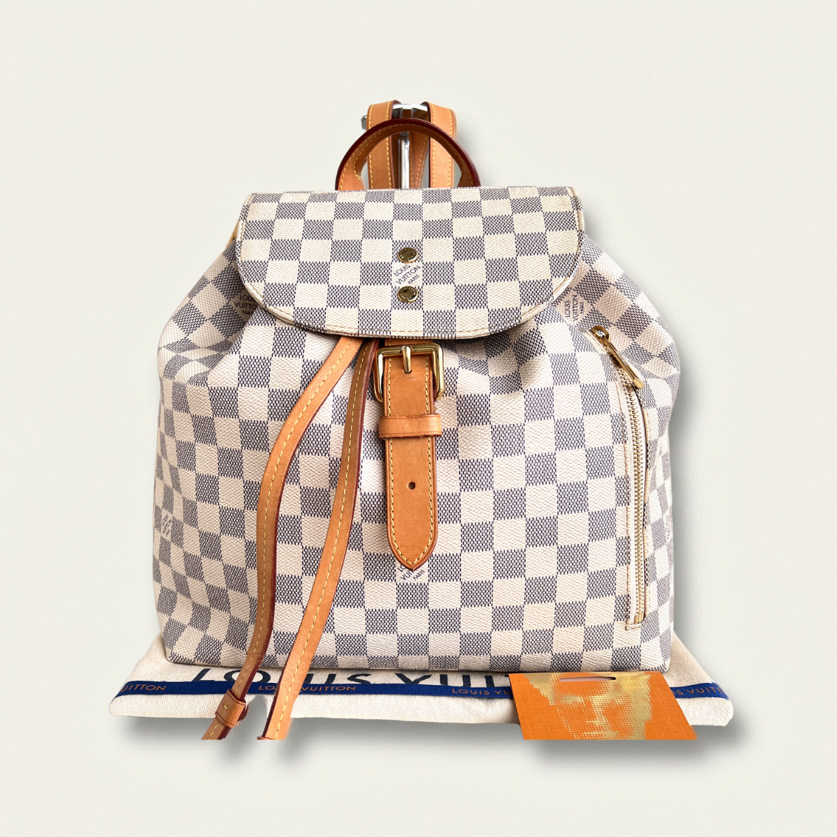 Louis Vuitton Backpack Sperone Azur Damier Pink Inside