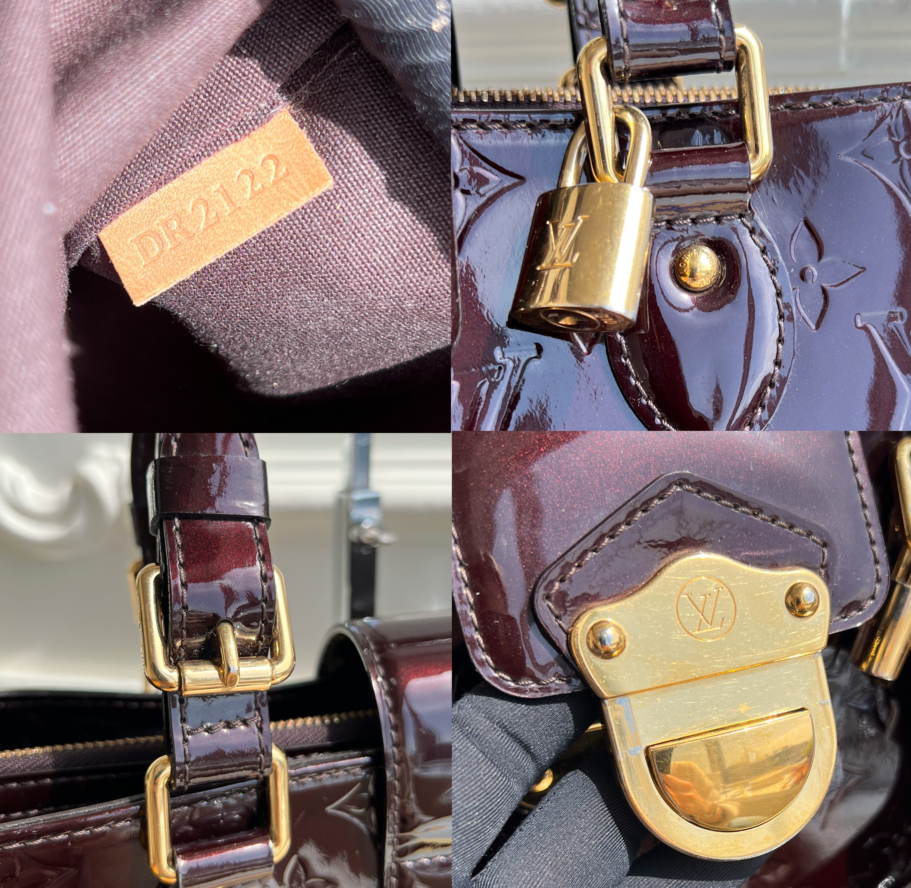 Louis Vuitton Melrose Amarante Monogram Vernis Patent Avenue Handbag