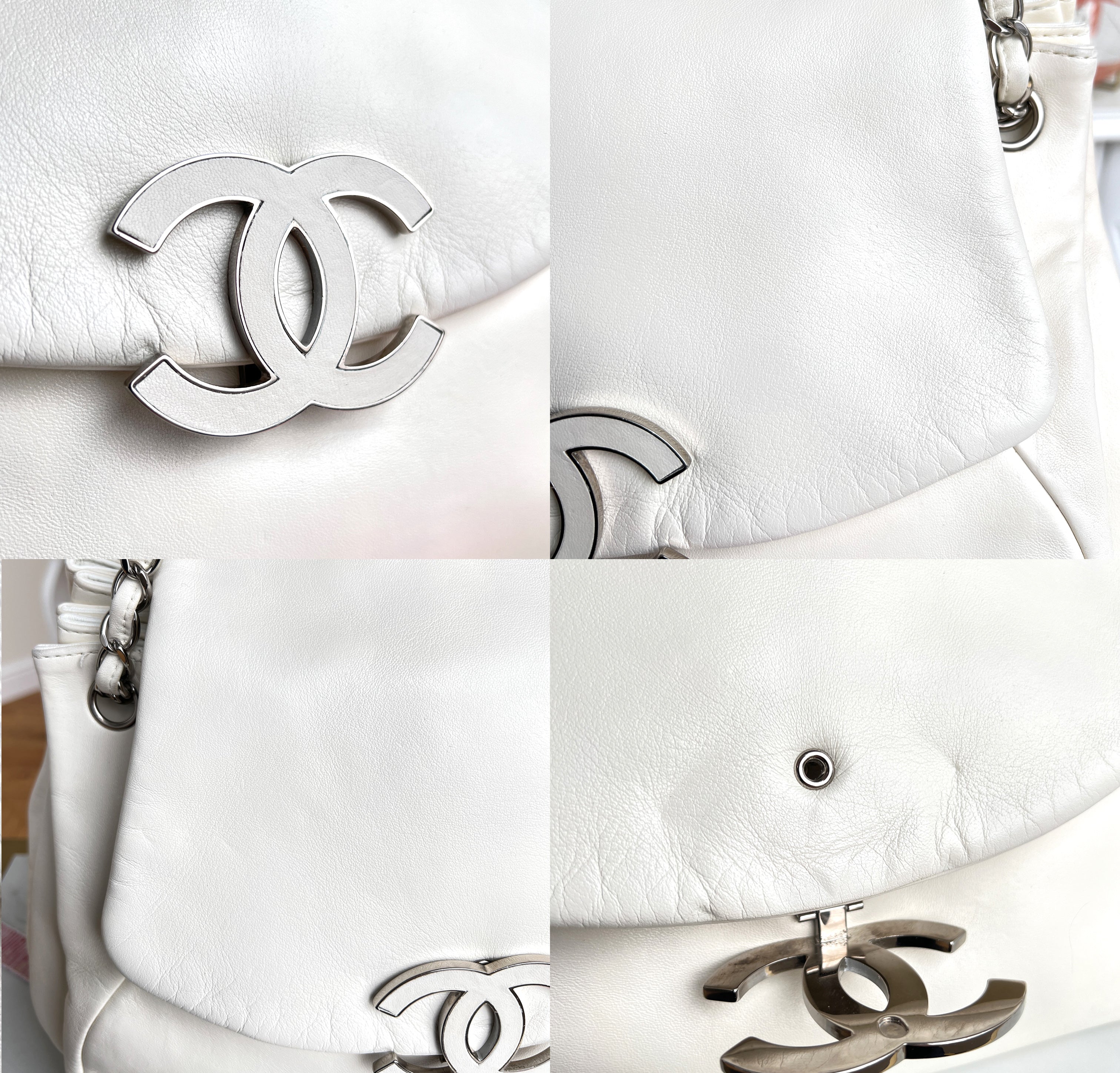 Chanel Sensual Accordion Flap Leather Lambskin CC Chain Crossbody Bag