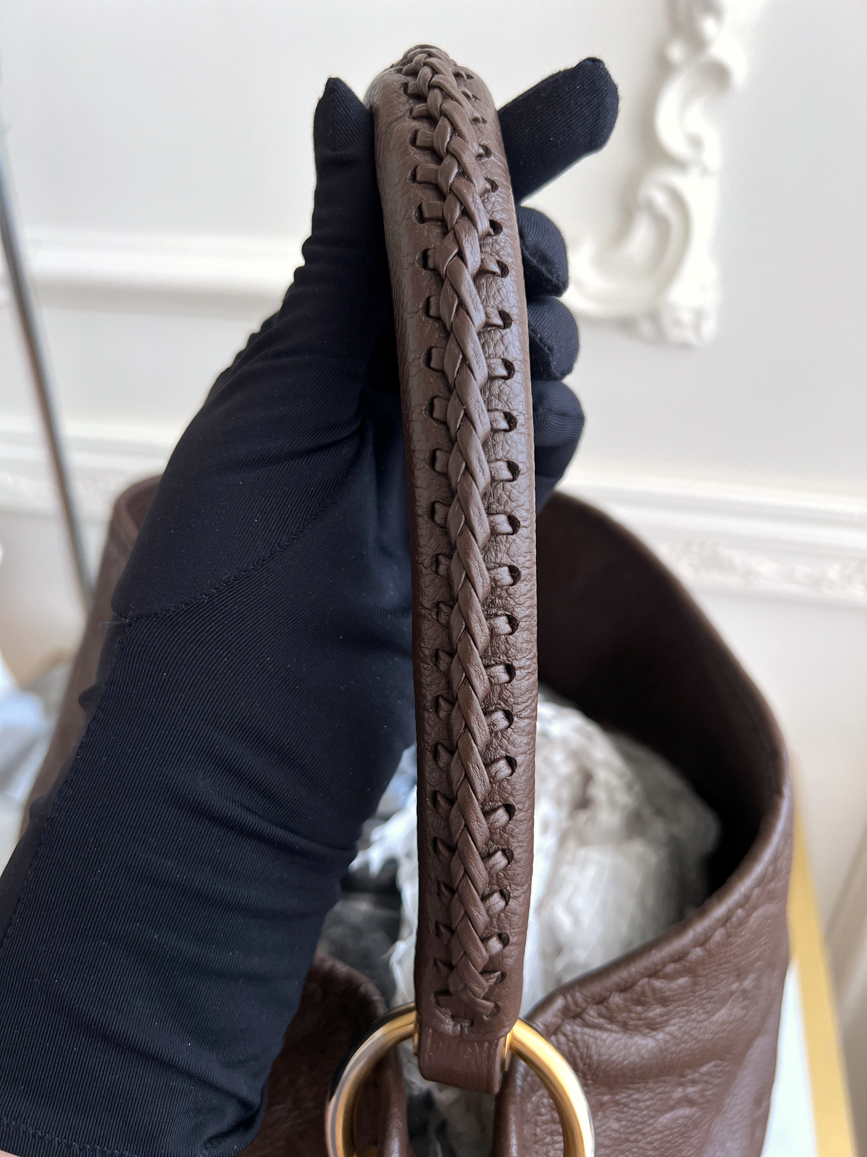 Louis Vuitton Artsy Brown Empreinte Monogram Shopper Hobo Shoulder Bag
