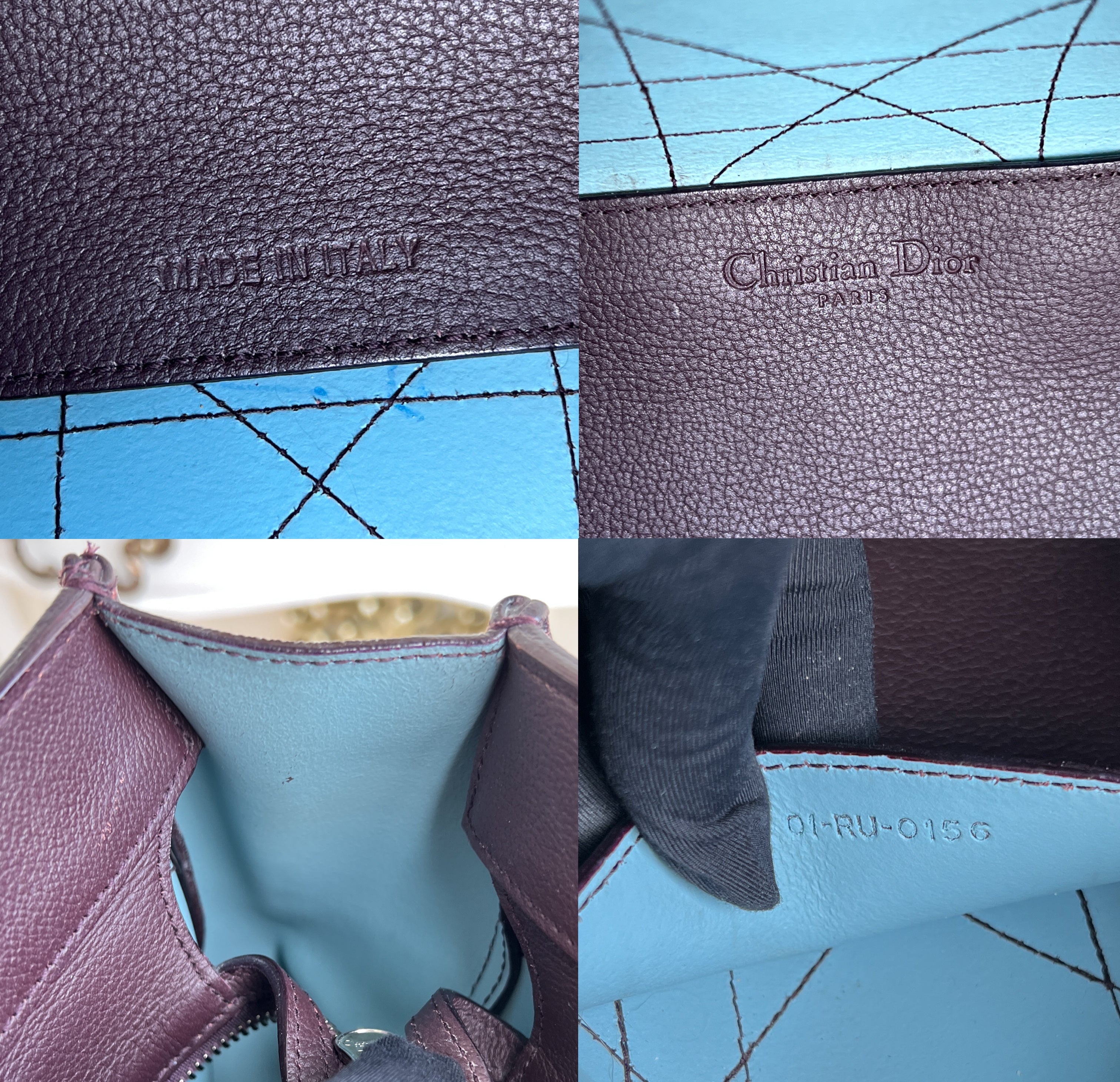 Christian Dior Burgundy Ultradior Quilted Tote Bag