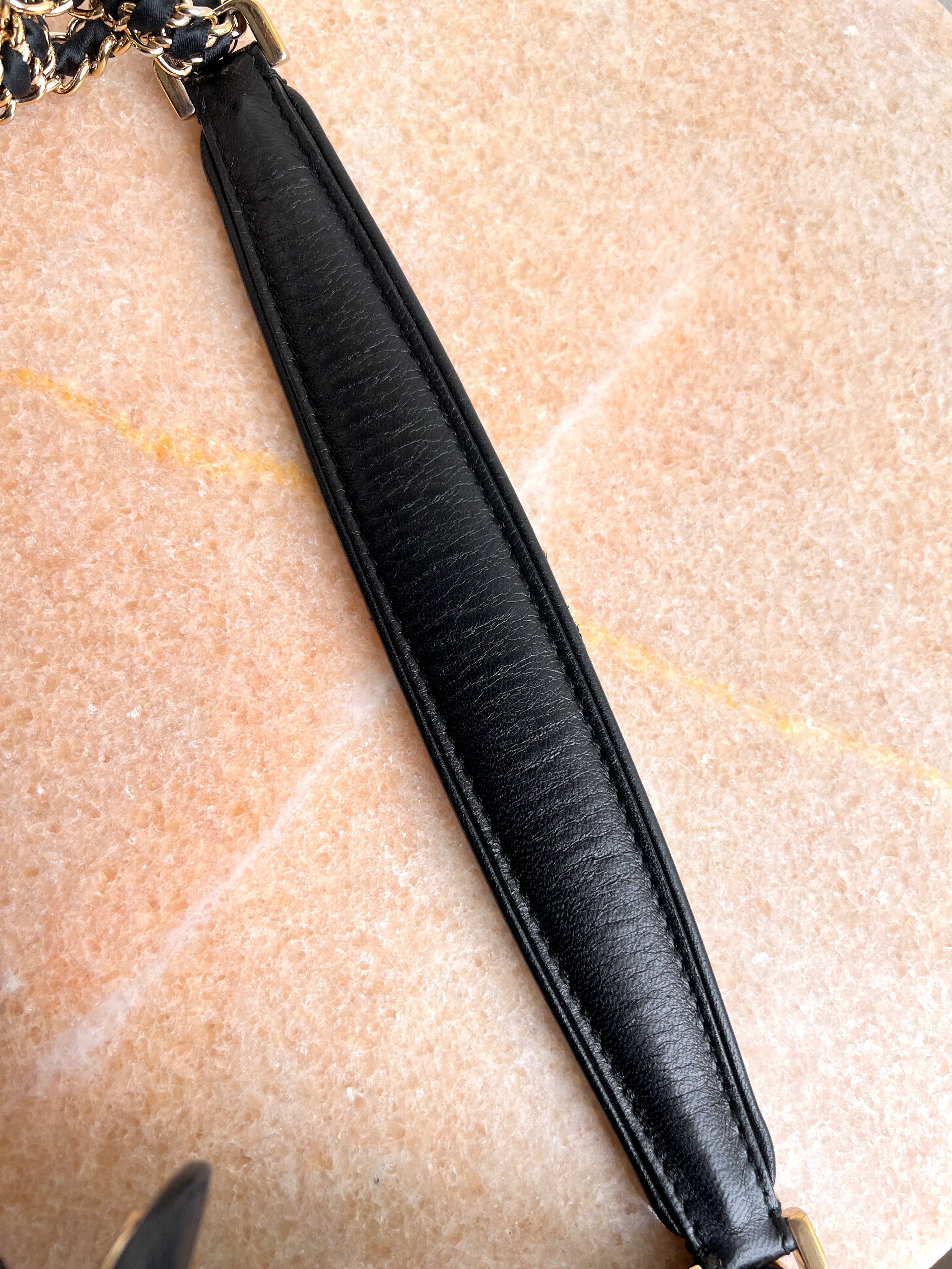 Christian Dior Gaufre Lambskin Canage Delidior Delices Black Bag