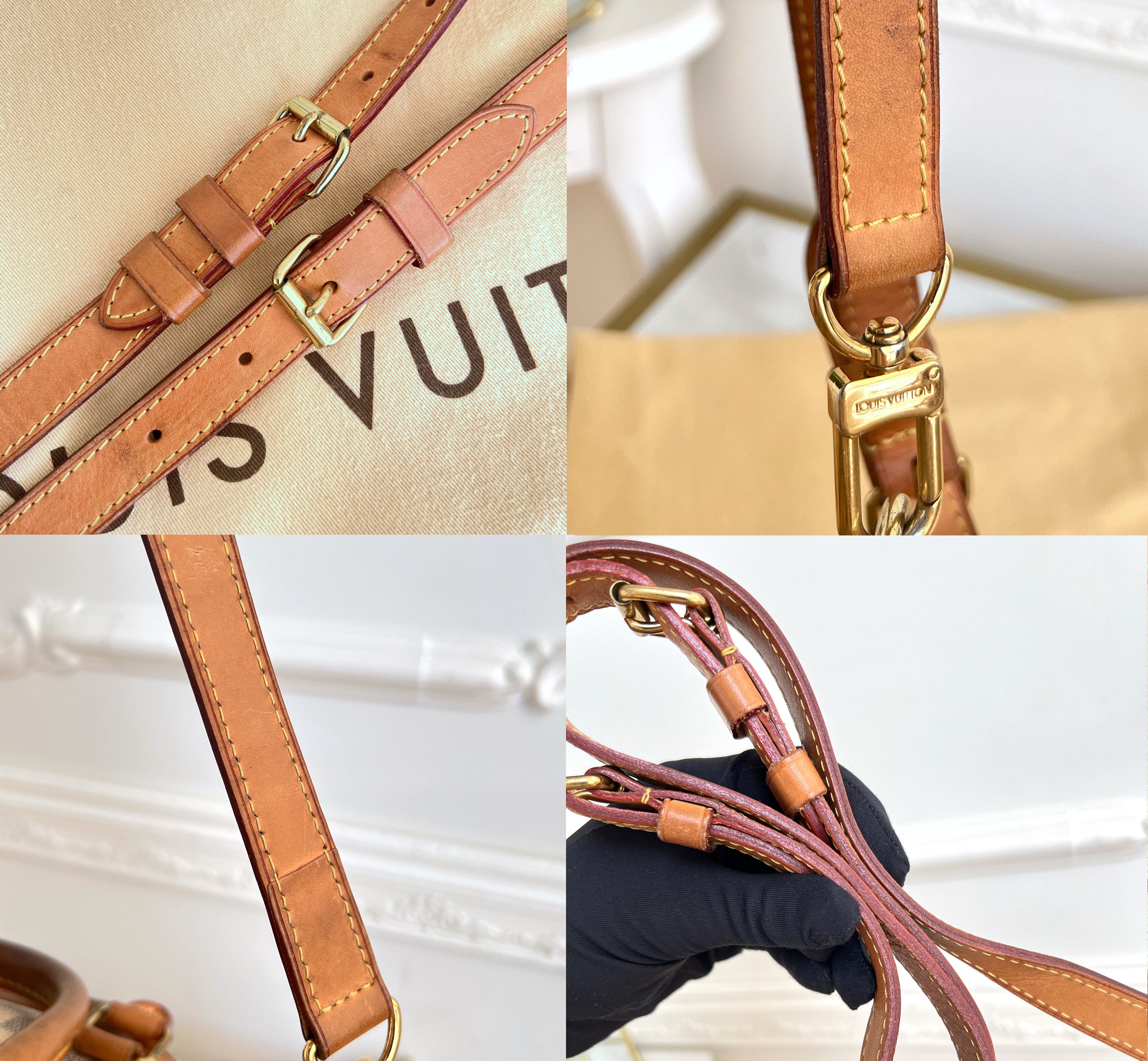 Louis Vuitton Speedy 30 Azur Damier Bandouliere Satchel Crossbody Bag