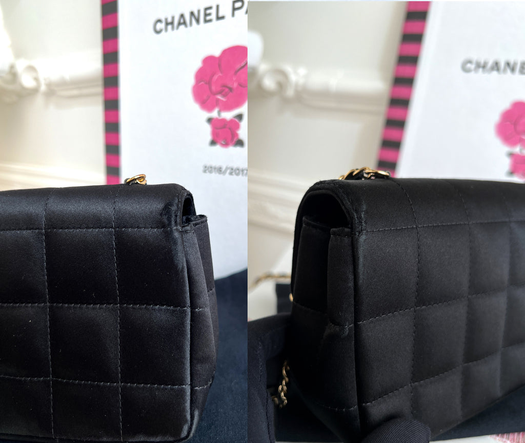 Chanel Timeless Silk Classic Crossbody Black Classique Clutch