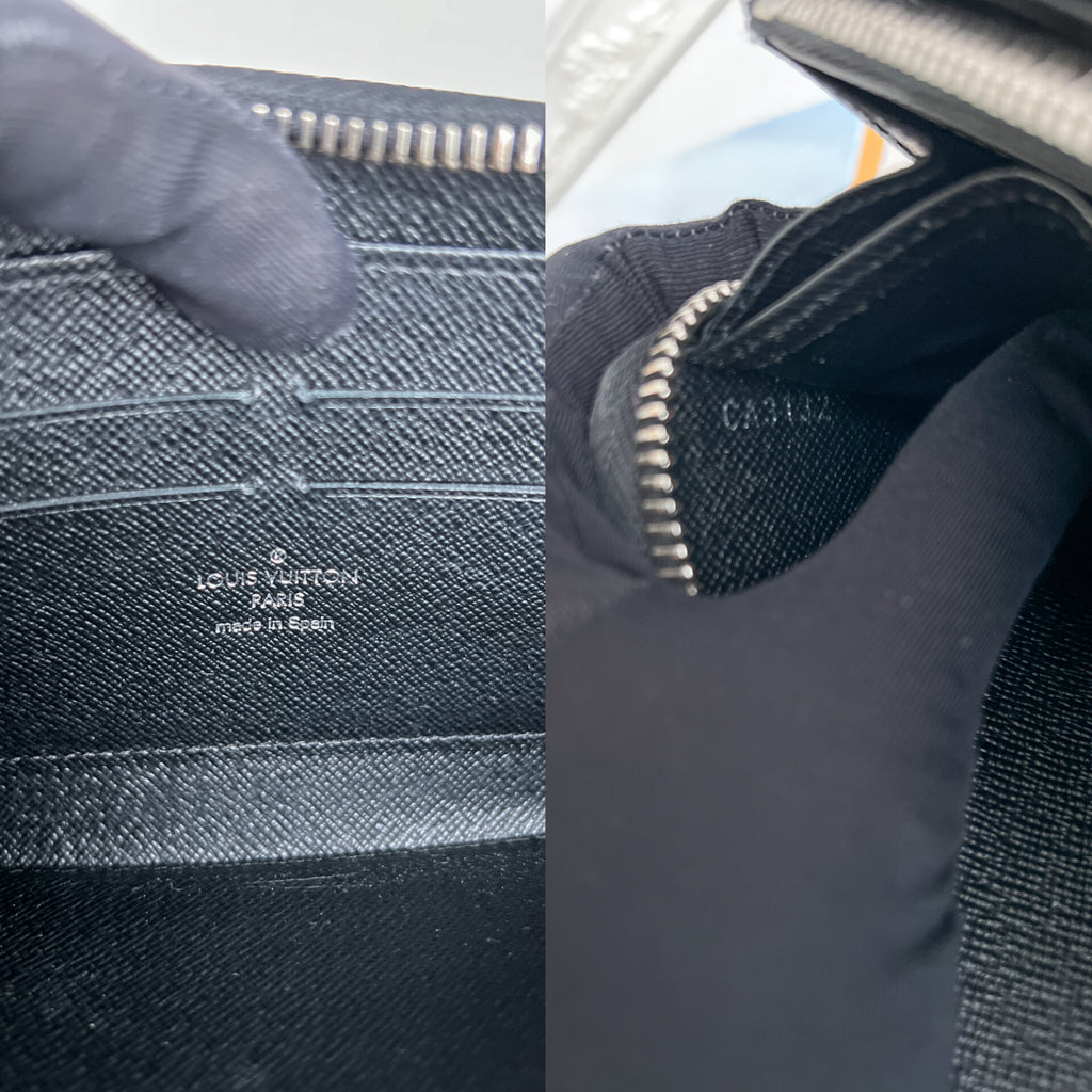 Authentic LV wallet long epi black zipper
