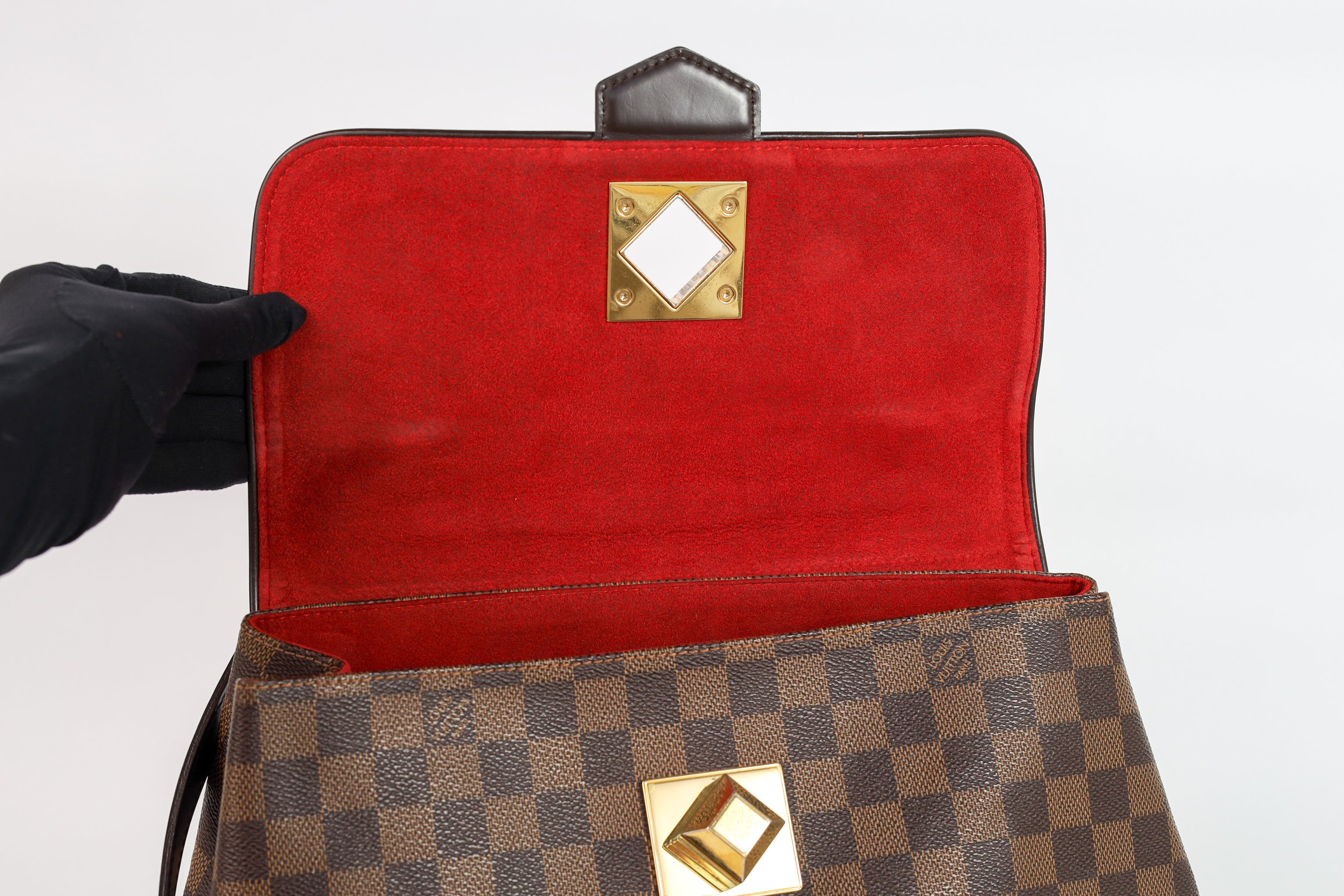 Authentic LV Bergamo GM Damier Ebene Satchel Crossbody bag