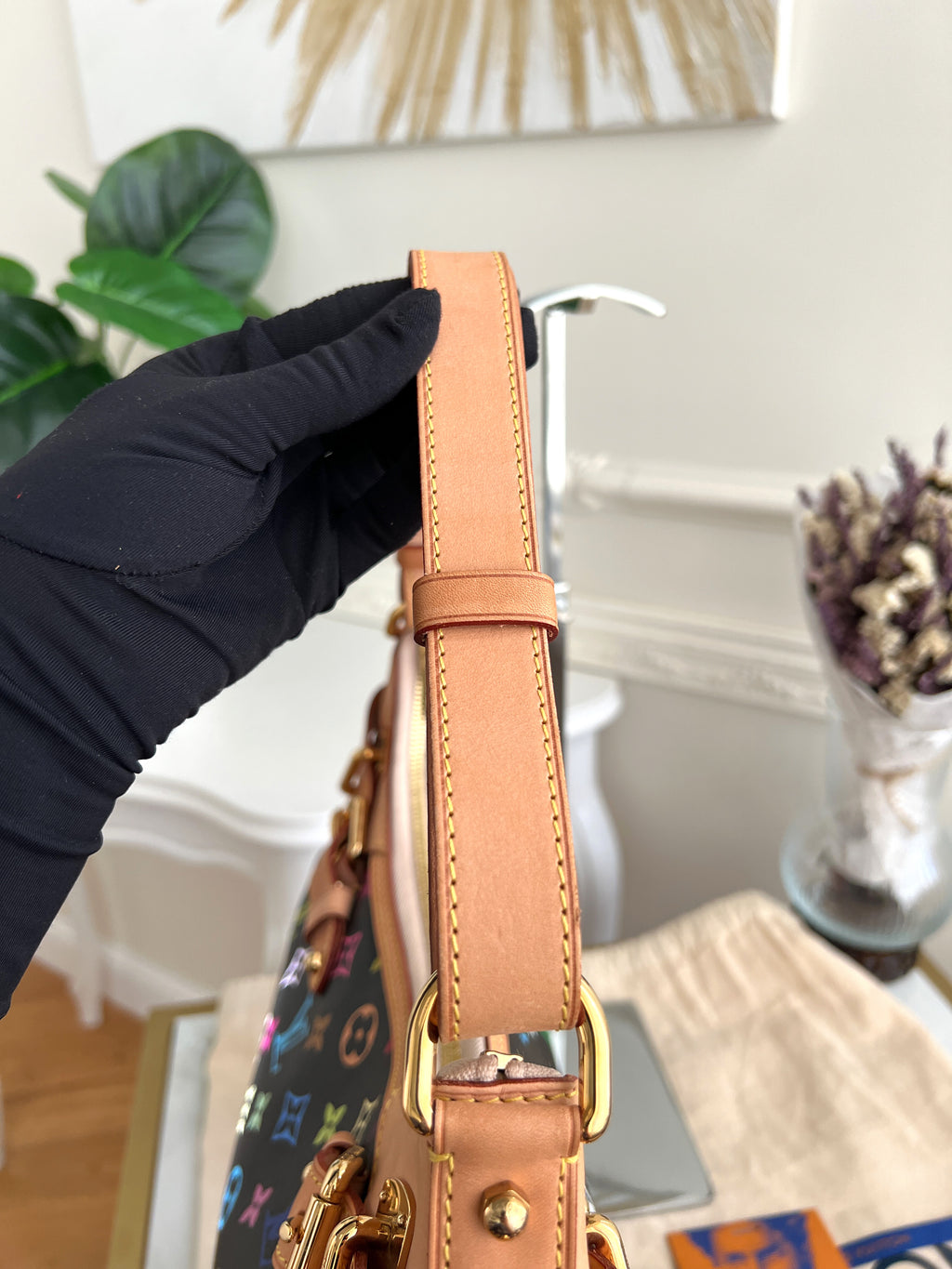 Sac Louis Vuitton Greta Multicolore Noir Murakami Monogramme Noir