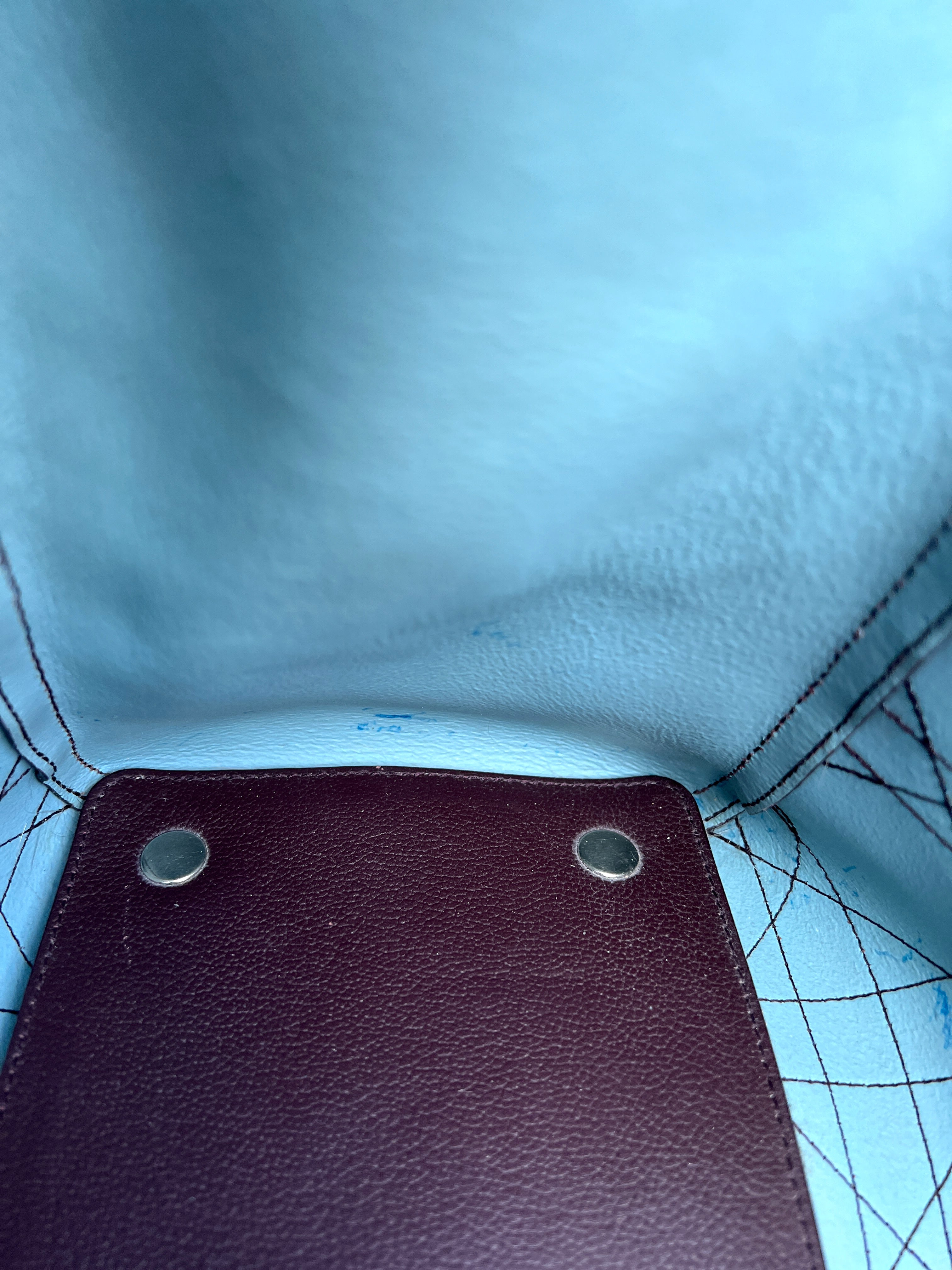 Christian Dior Burgundy Ultradior Quilted Tote Bag