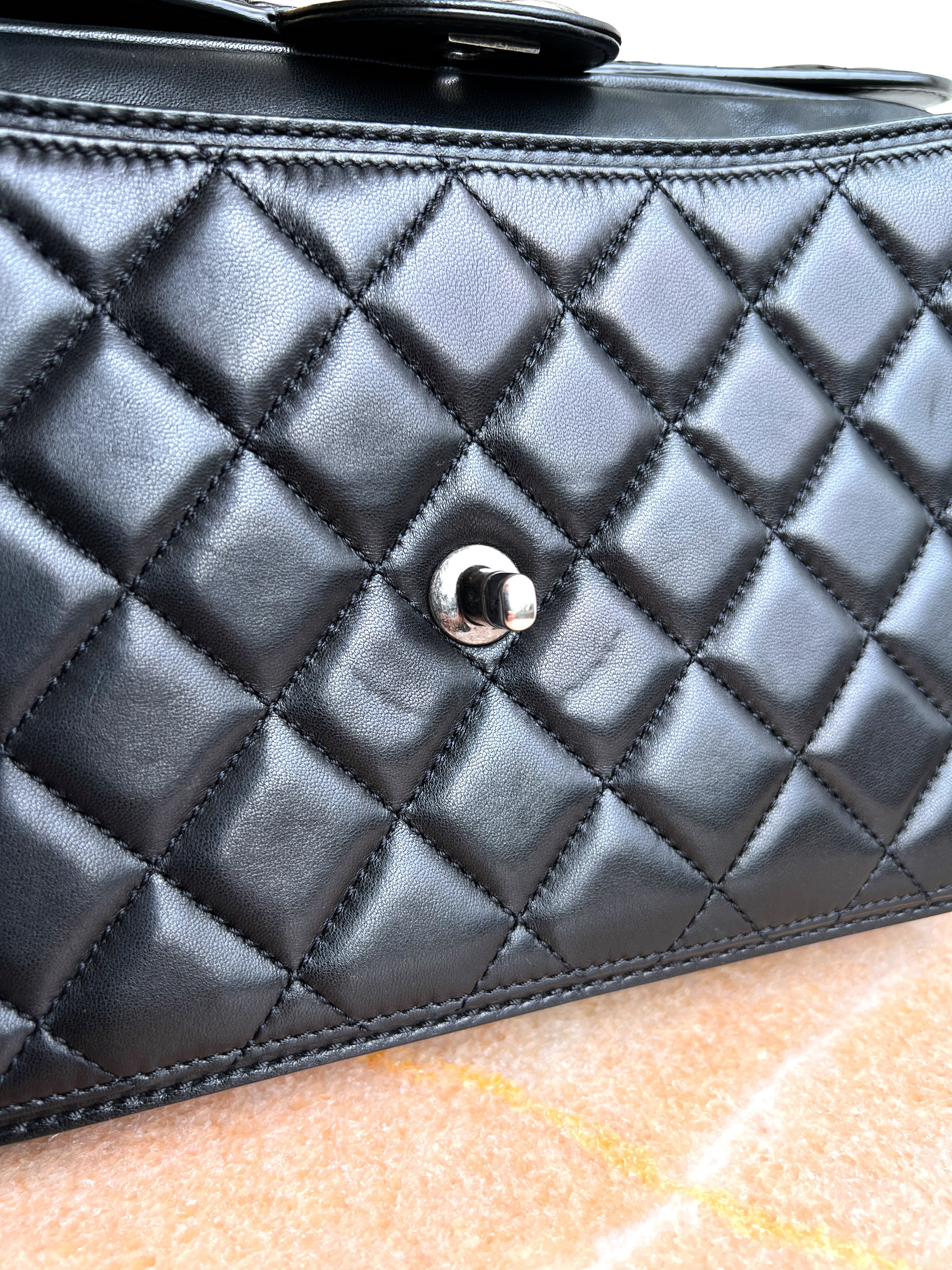 Chanel Large Seasonal Flap Black Lambskin Citizen Zip 29cm Bag