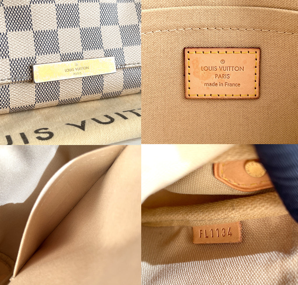 Louis Vuitton Favorite PM Azue Damier Crossbody Clutch Bag