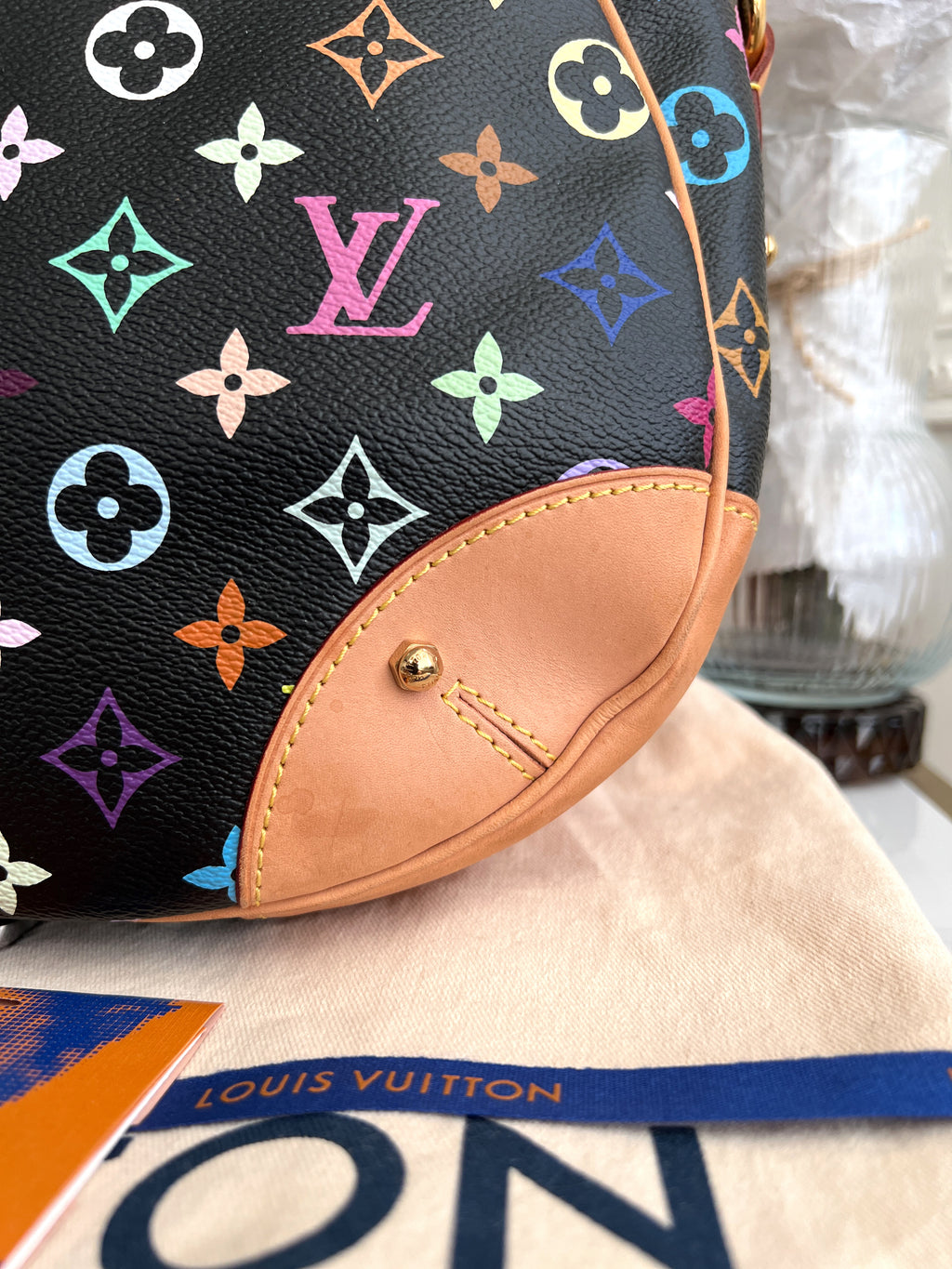Sac Louis Vuitton Greta Multicolore Noir Murakami Monogramme Noir