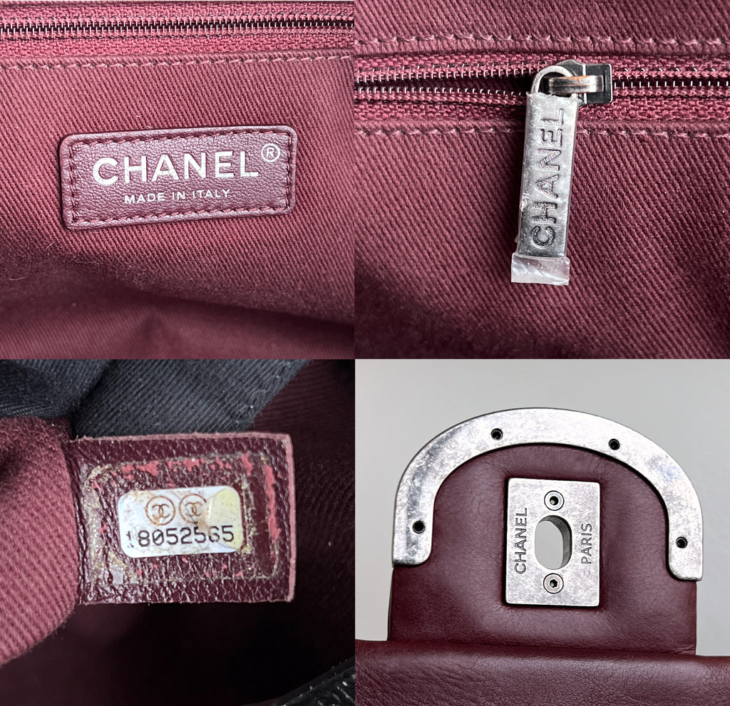 Chanel Flap Cambon 31 Rue Leather Burgundy Maroon Crossbody Bag