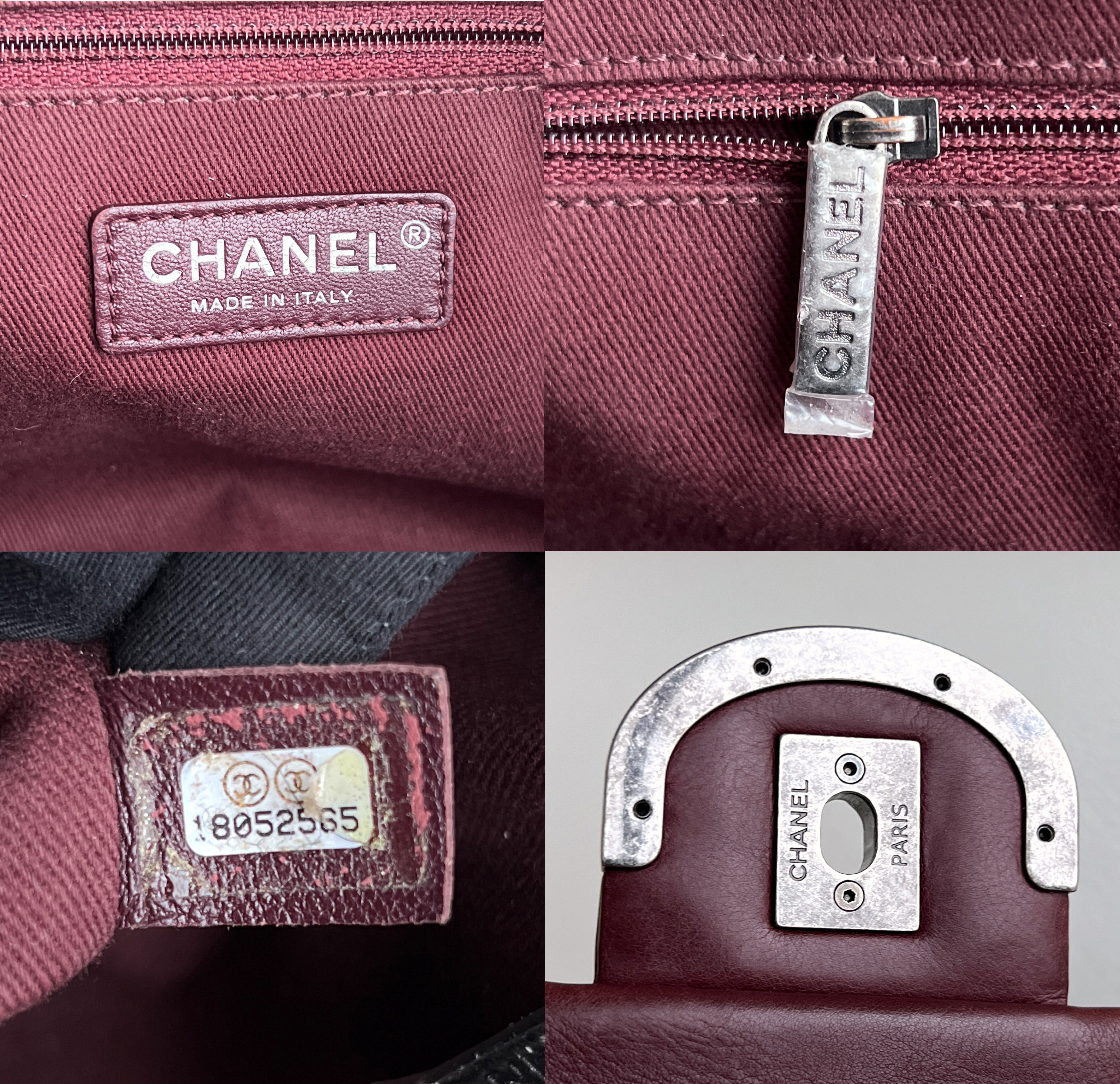 Chanel Flap Cambon 31 Rue Leather Burgundy Maroon Crossbody Bag
