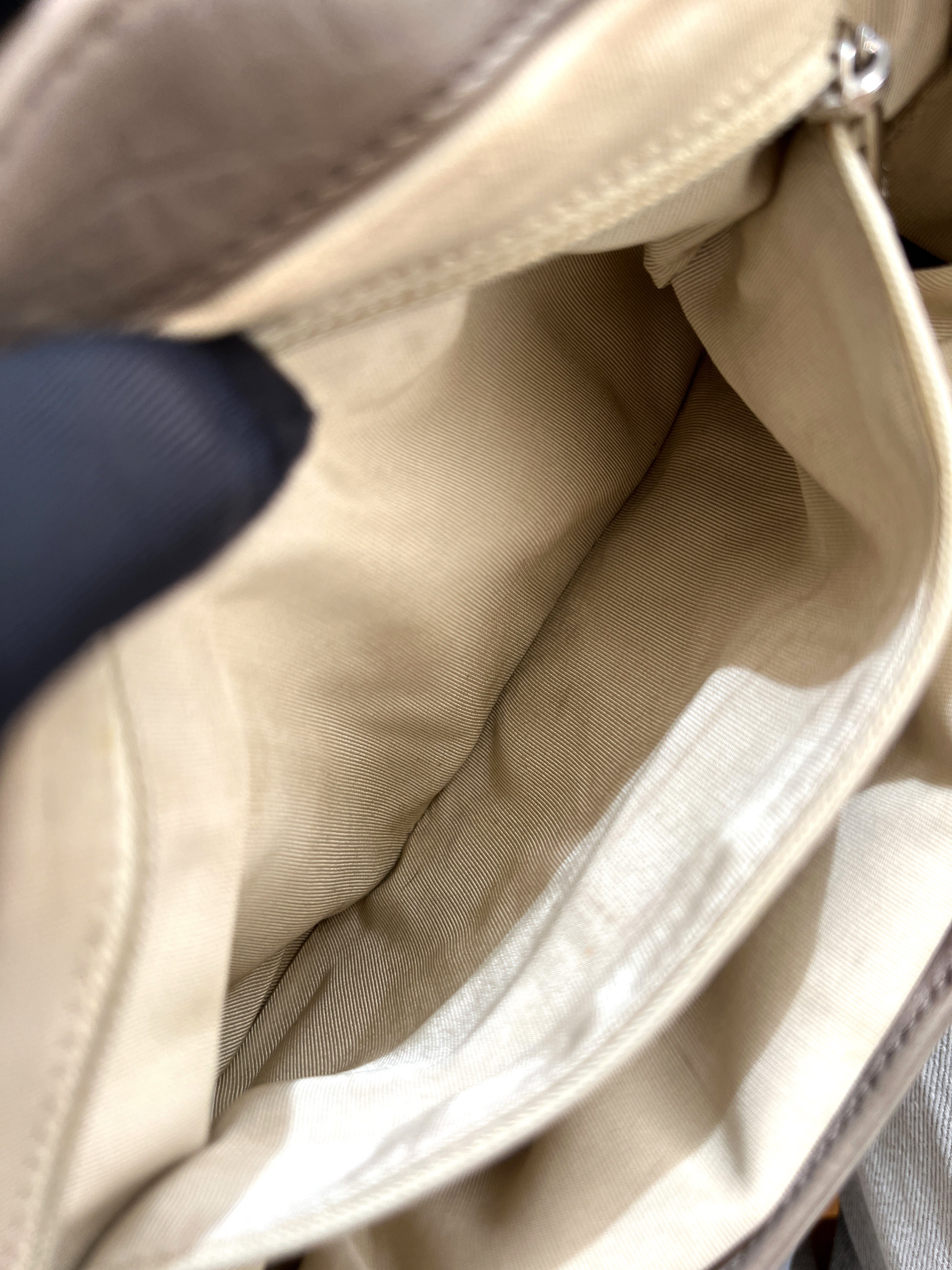 Chanel Quilted Large Chain Flap Taupe Crossbody Gray-Beige Clutch