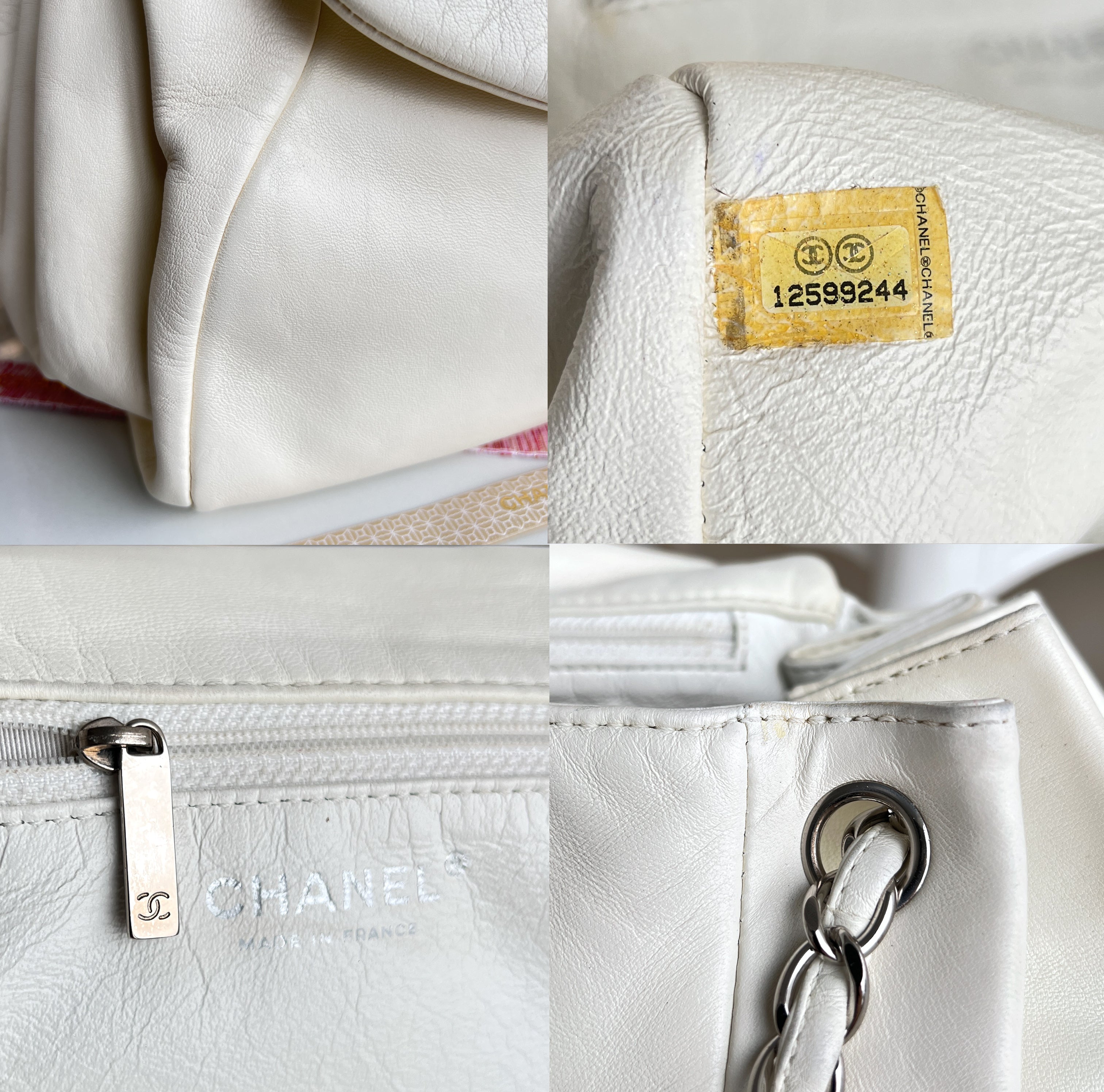 Chanel Sensual Accordion Flap Leather Lambskin CC Chain Crossbody Bag