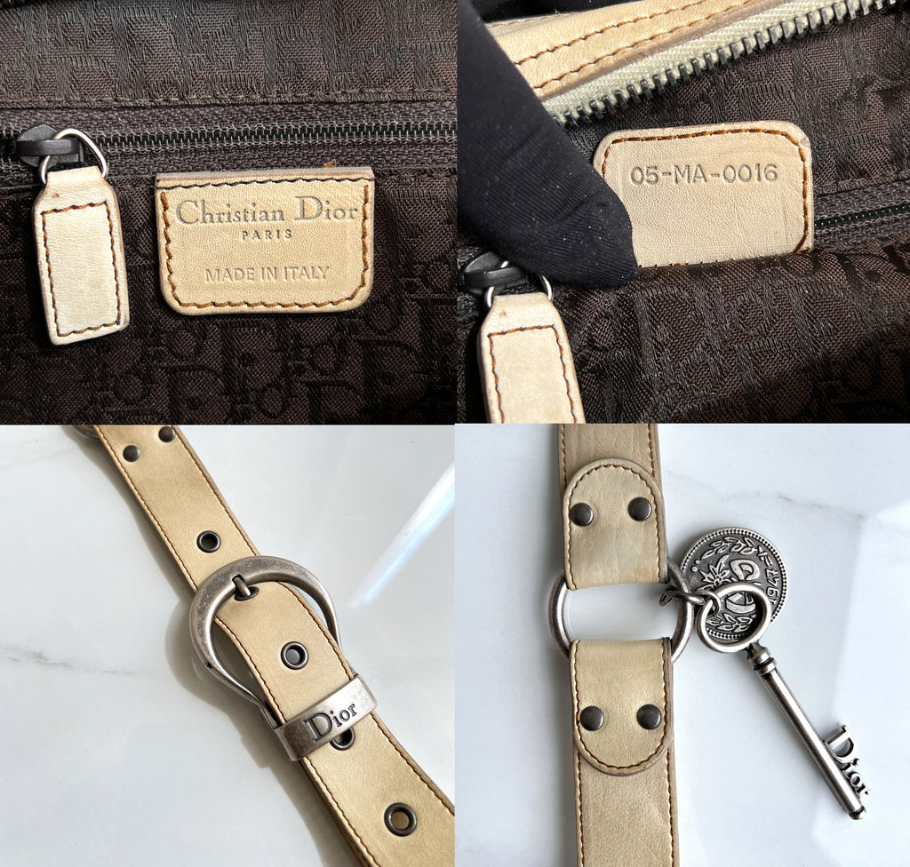 Christian Dior Rare Classic Gaucho Saddle Leather White Bag