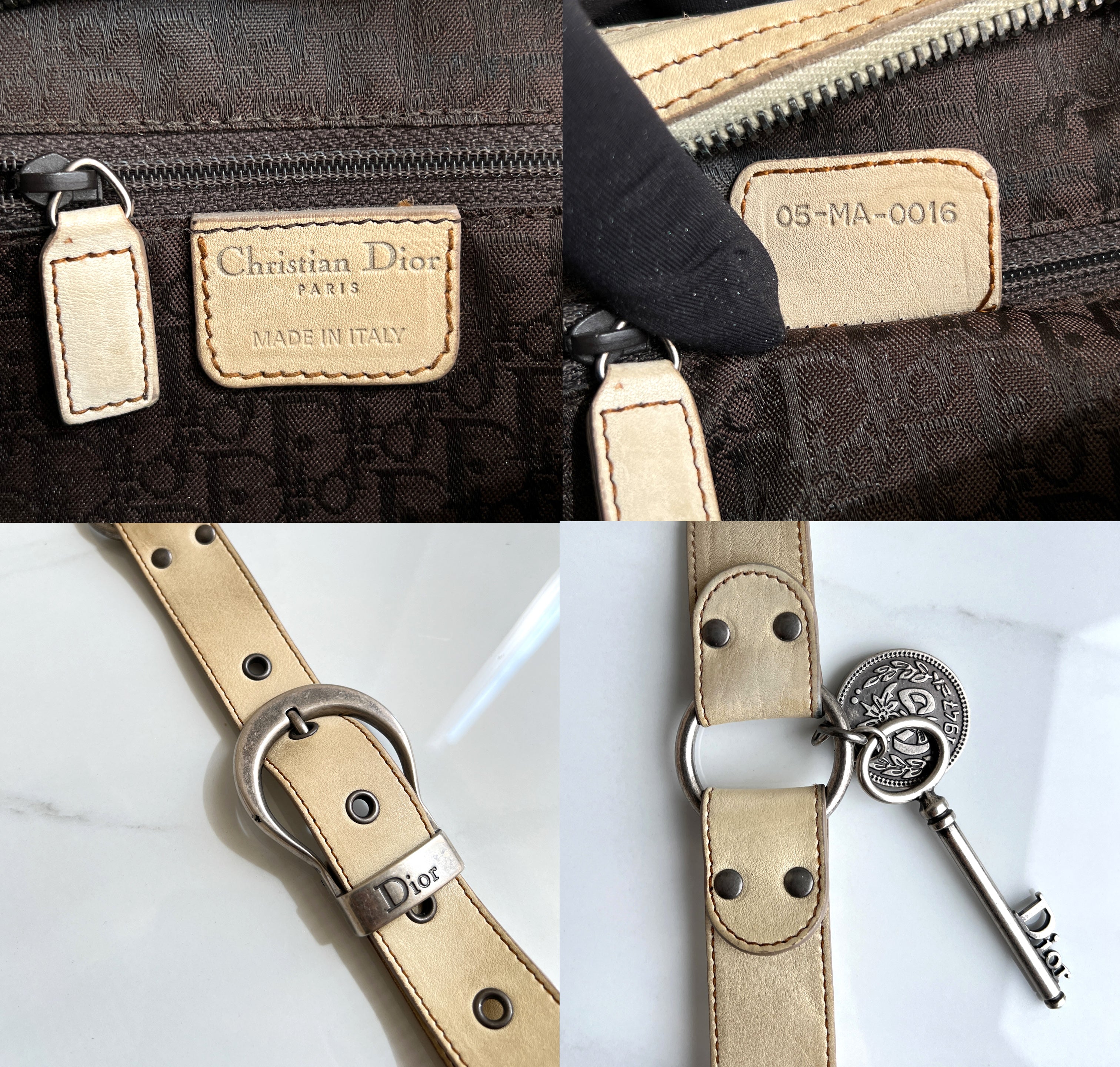 Christian Dior Rare Classic Gaucho Saddle Leather White Bag