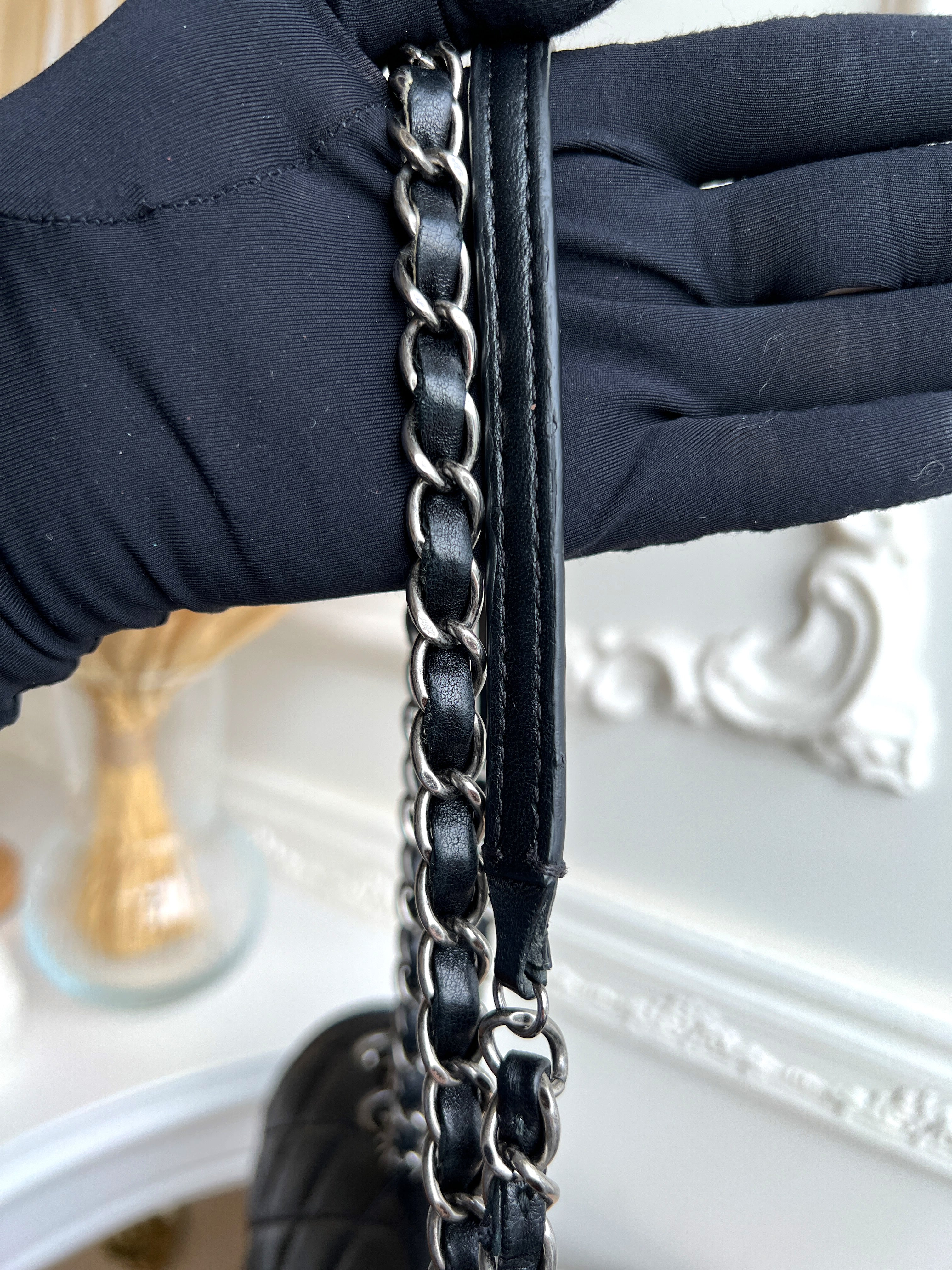 Chanel Large Seasonal Flap Black Lambskin Citizen Zip 29cm Bag