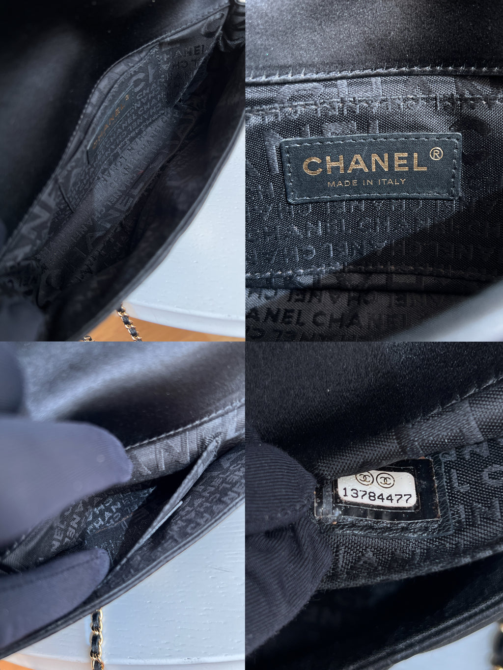 Chanel Timeless Silk Classic Crossbody Black Classique Clutch