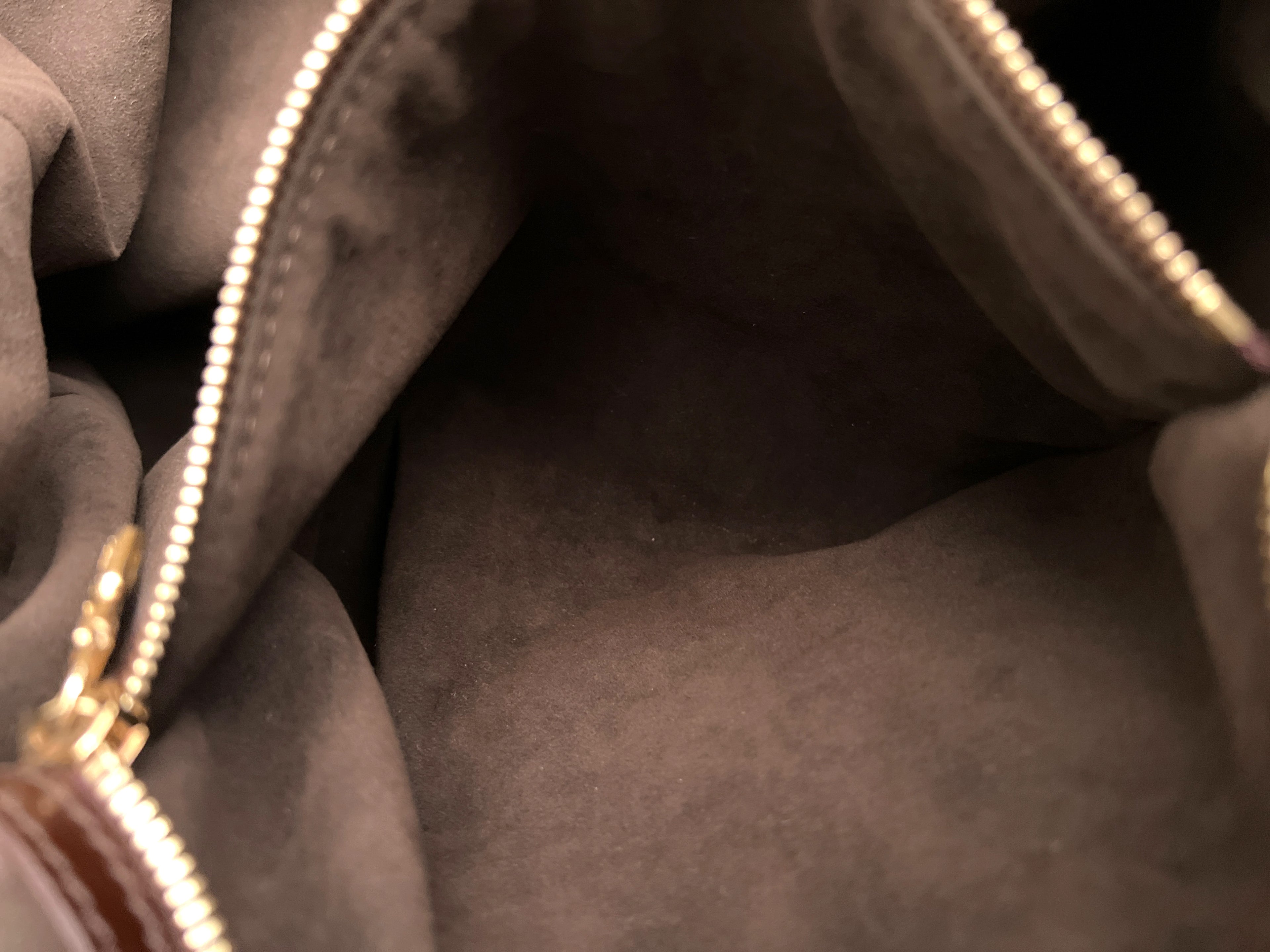 Louis Vuitton Mahina L Patent Surya Shoulder Brown Bag