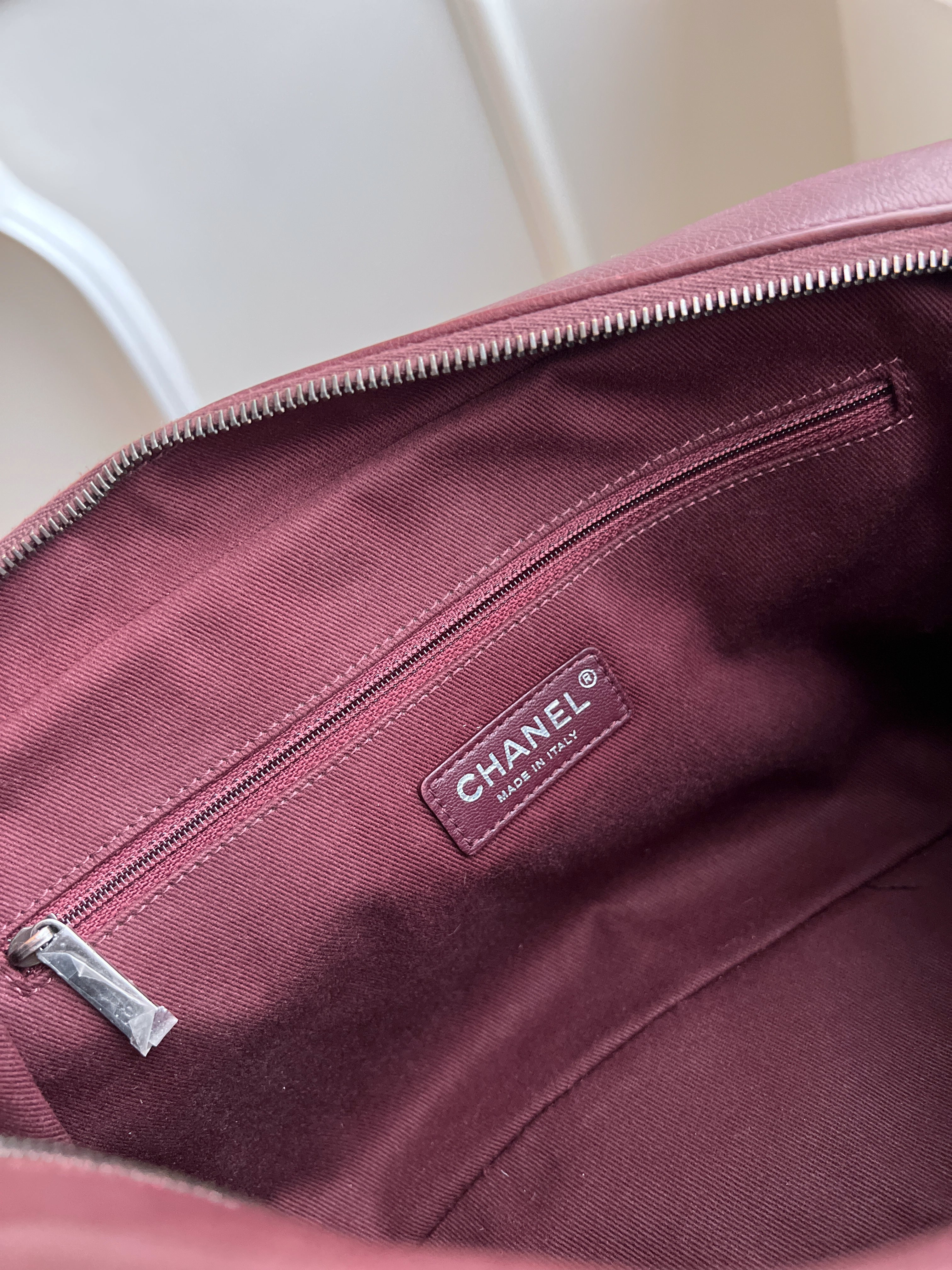 Chanel Flap Cambon 31 Rue Leather Burgundy Maroon Crossbody Bag