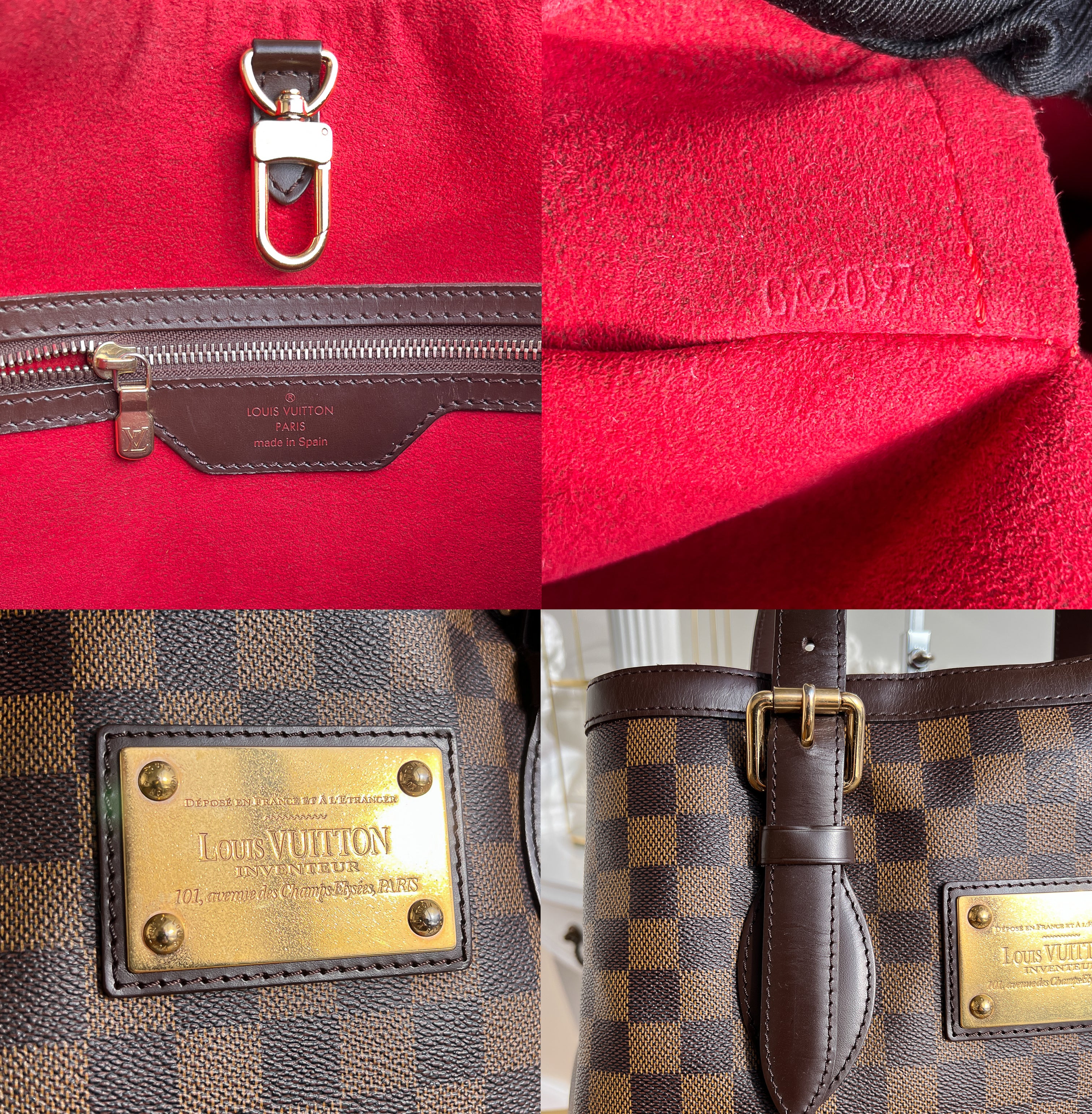 Louis Vuitton Hampstead Mm Damier Ebene Sac à main épaule