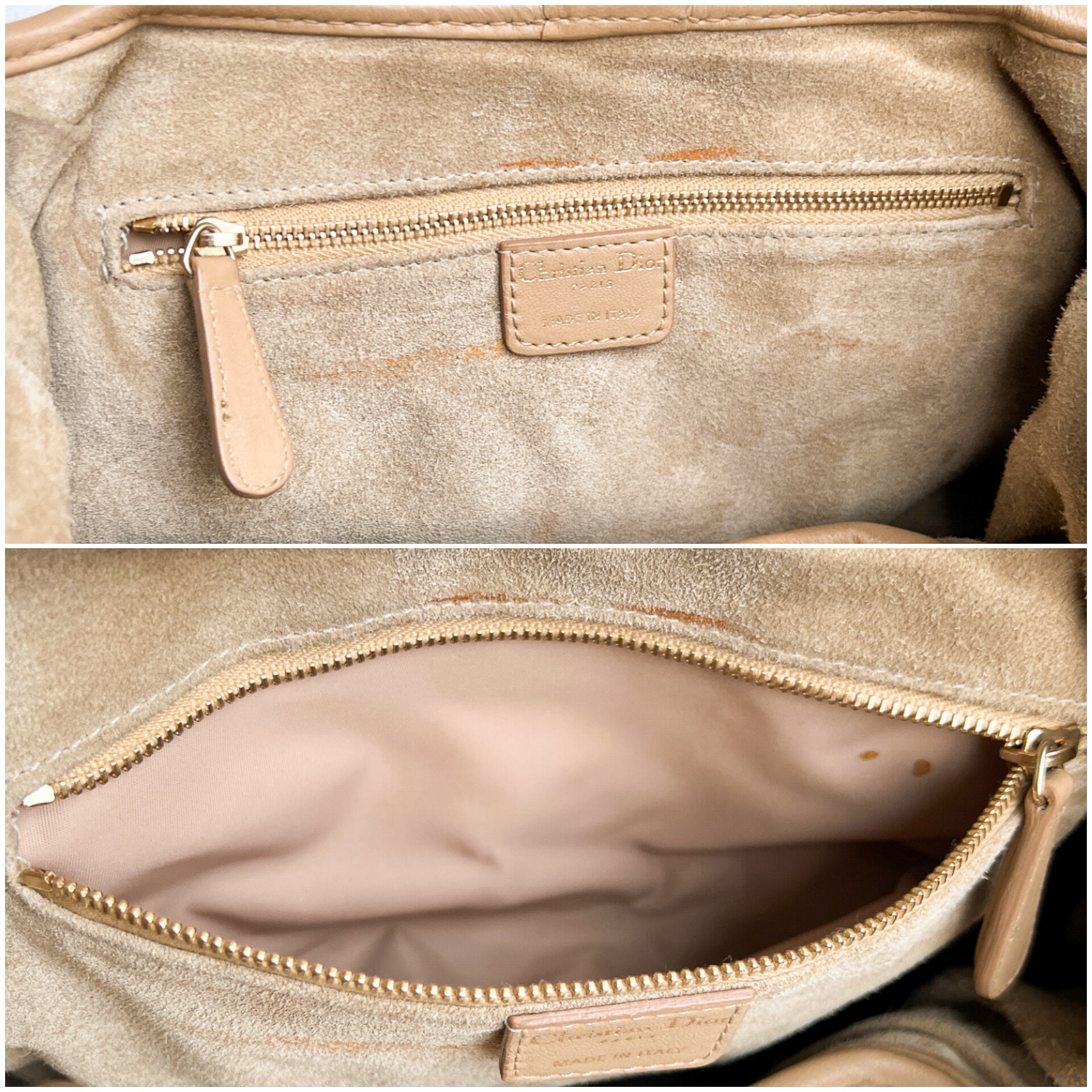 Dior  Christian dior Dior Jazz Club Hobo Beige Leather bag
