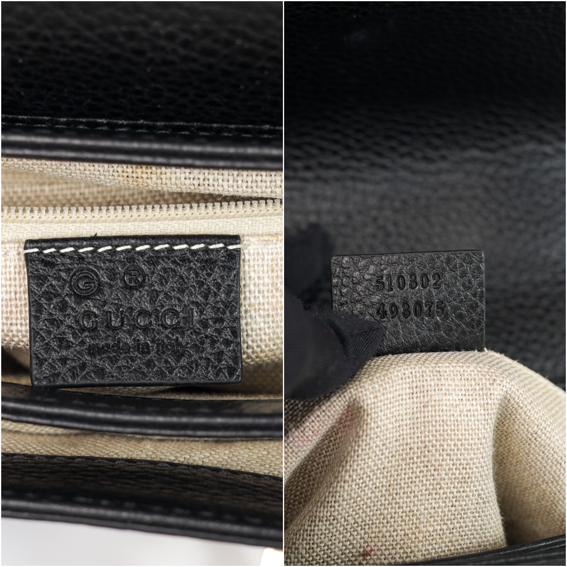 Authentic Gucci Black Leather Interlocking G Crossbody