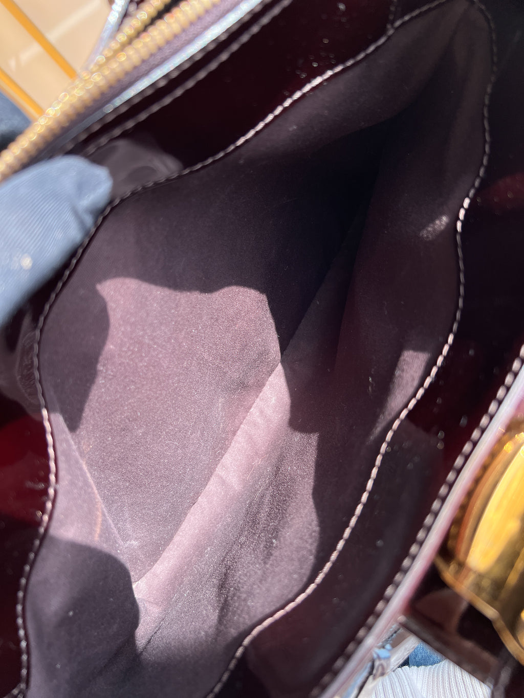 Louis Vuitton Melrose Amarante Monogram Vernis Patent Avenue Handbag