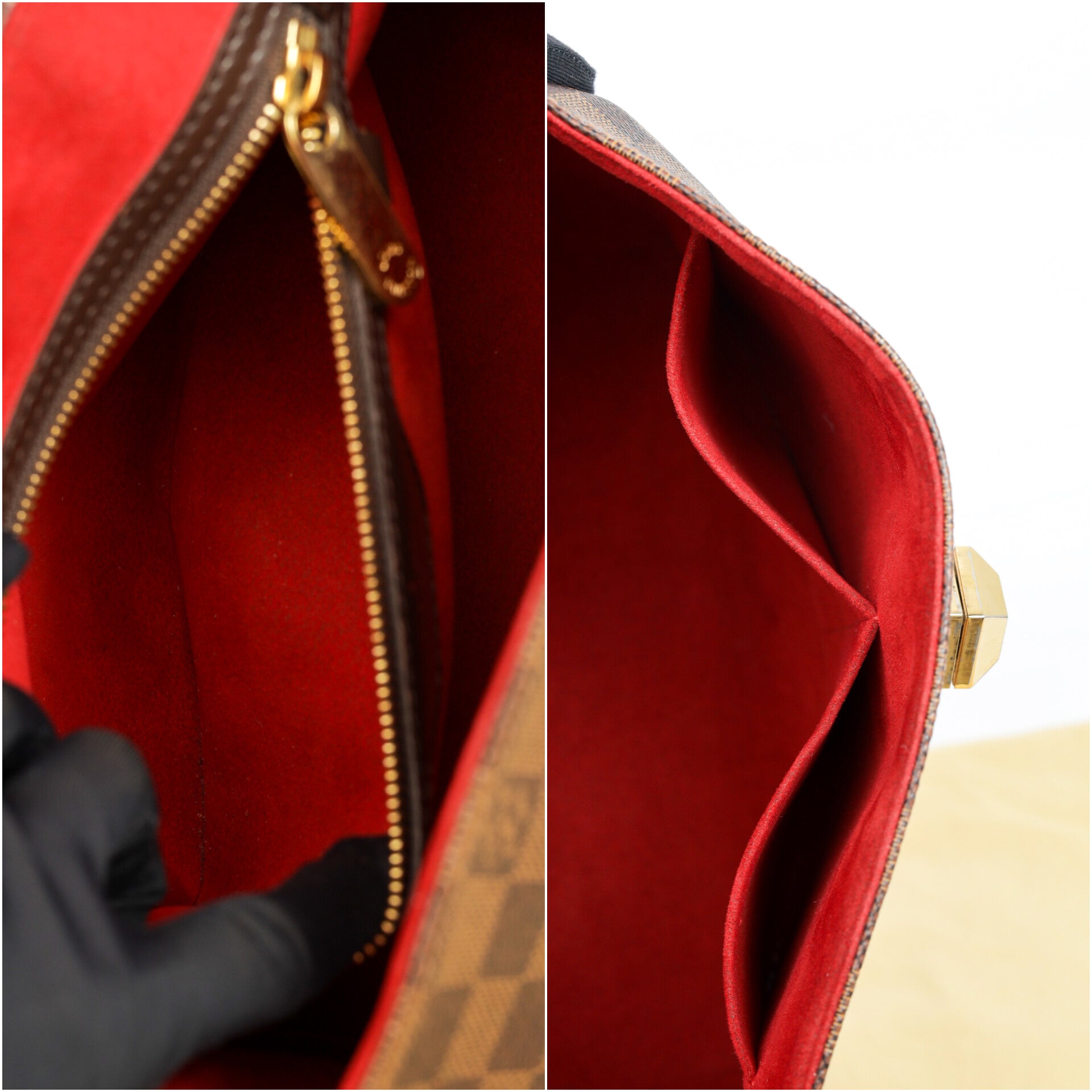 Authentic LV Bergamo GM Damier Ebene Satchel Crossbody bag