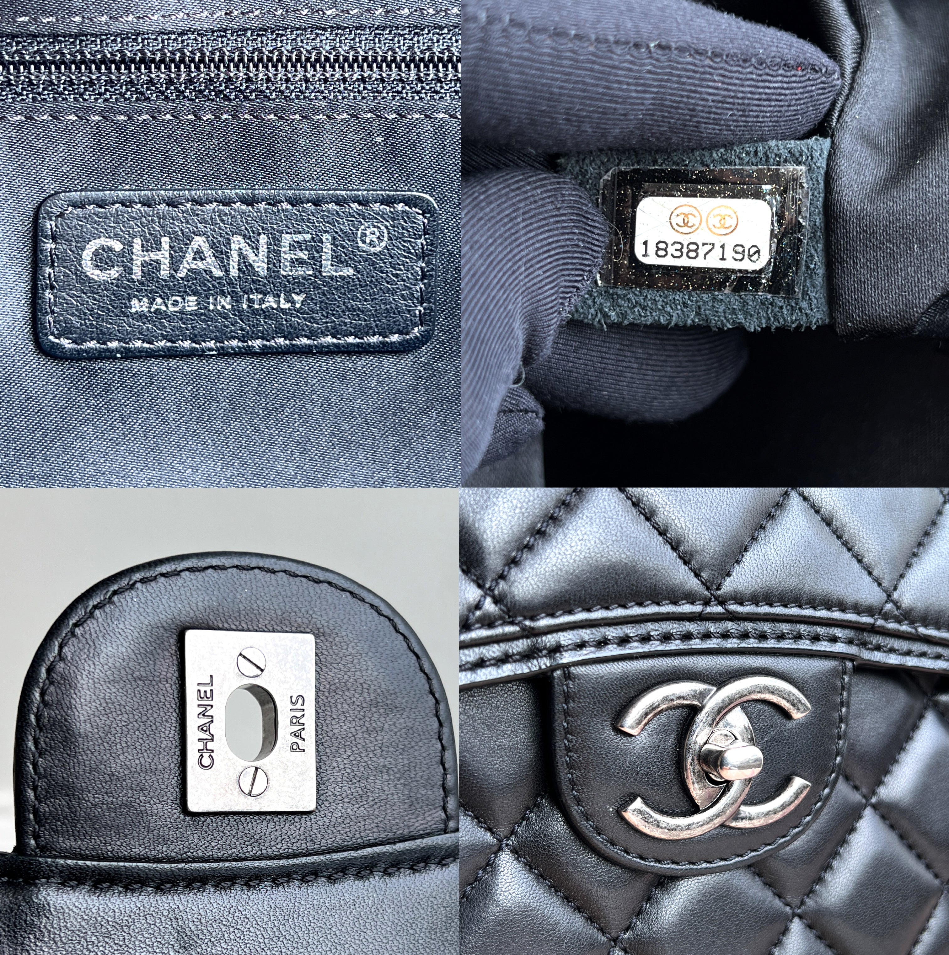 Chanel Large Seasonal Flap Black Lambskin Citizen Zip 29cm Bag