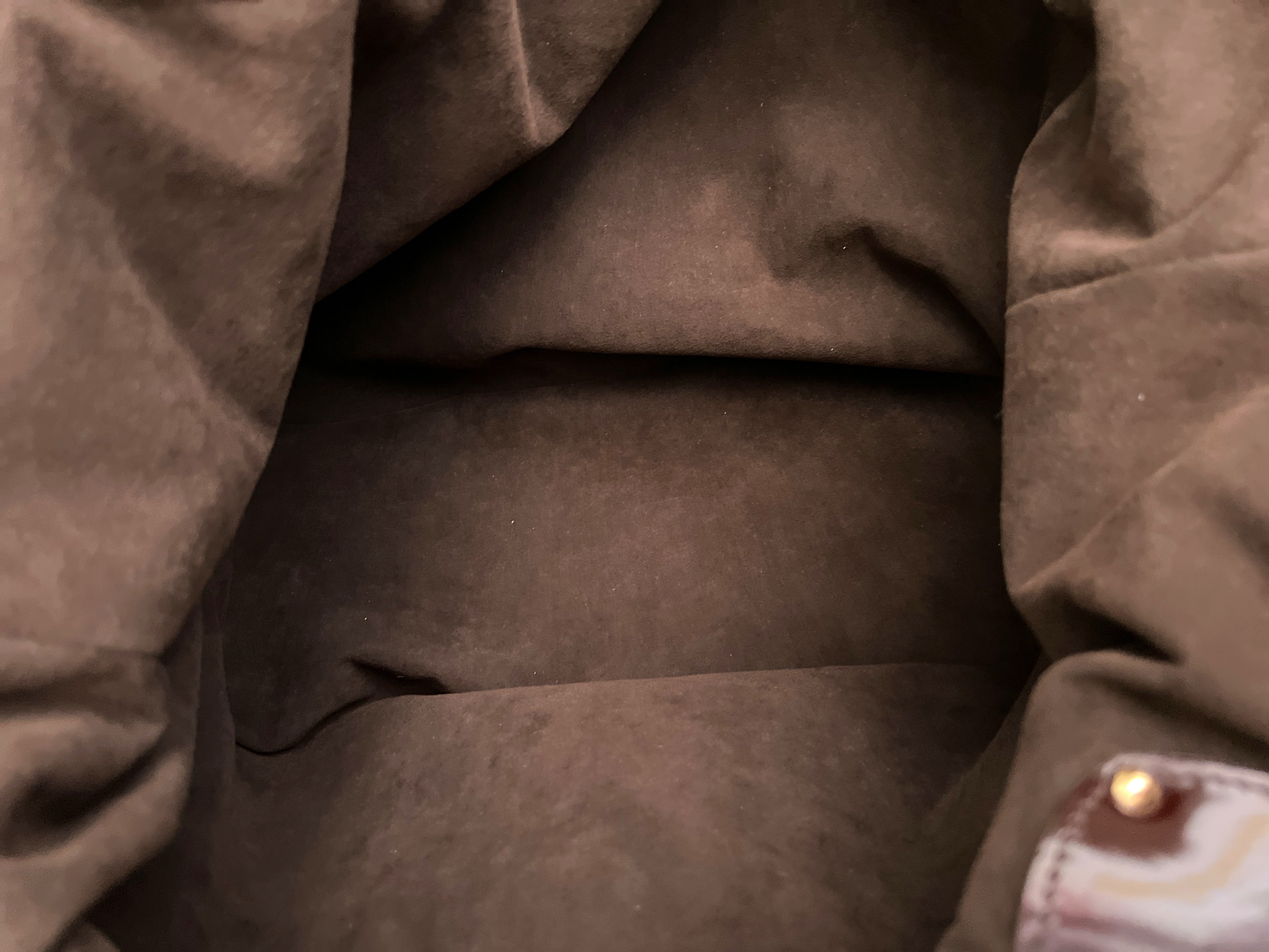 Louis Vuitton Mahina L Patent Surya Shoulder Brown Bag