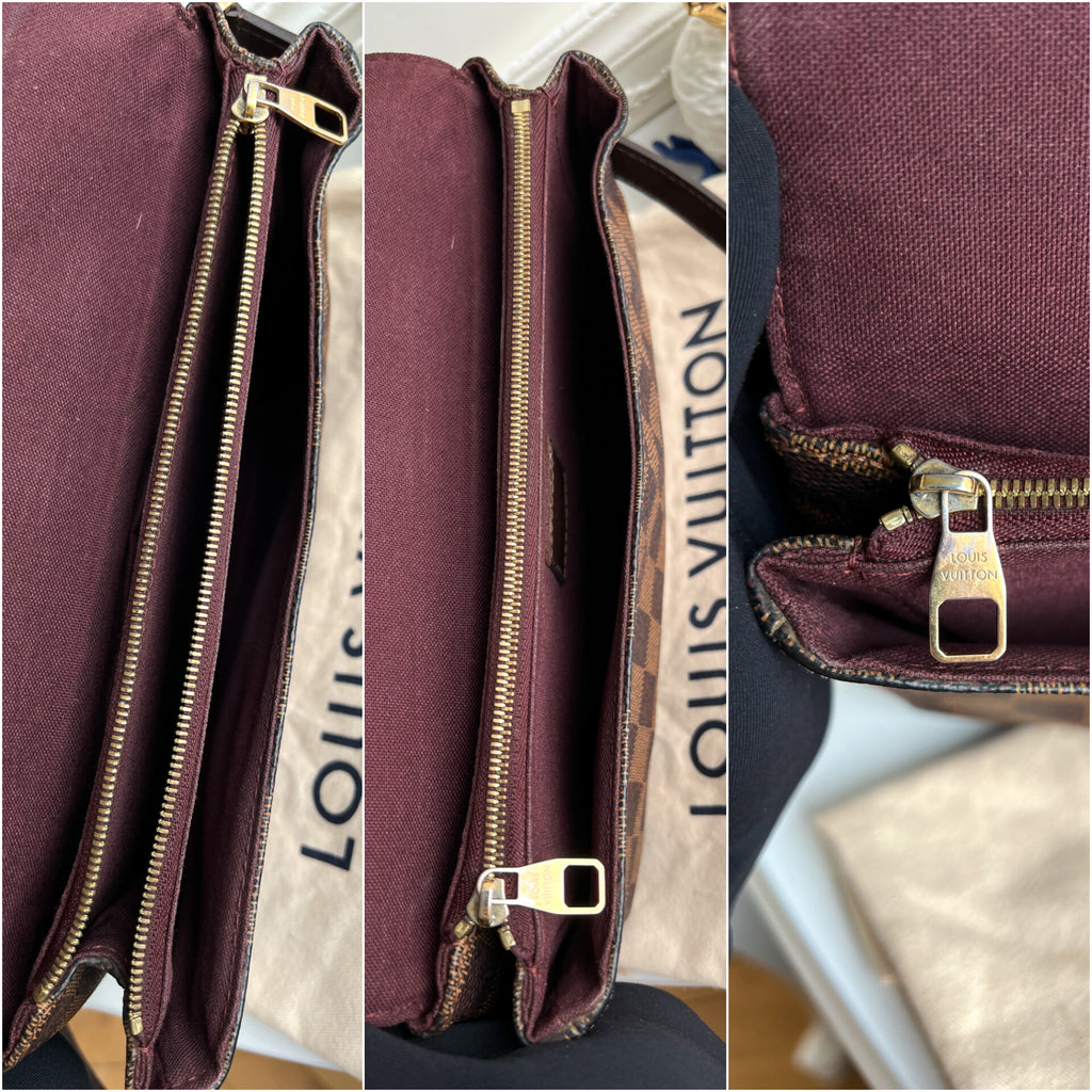 Authentic Louis Vuitton Hoxton Pm damier ebene crossbody clutch bag