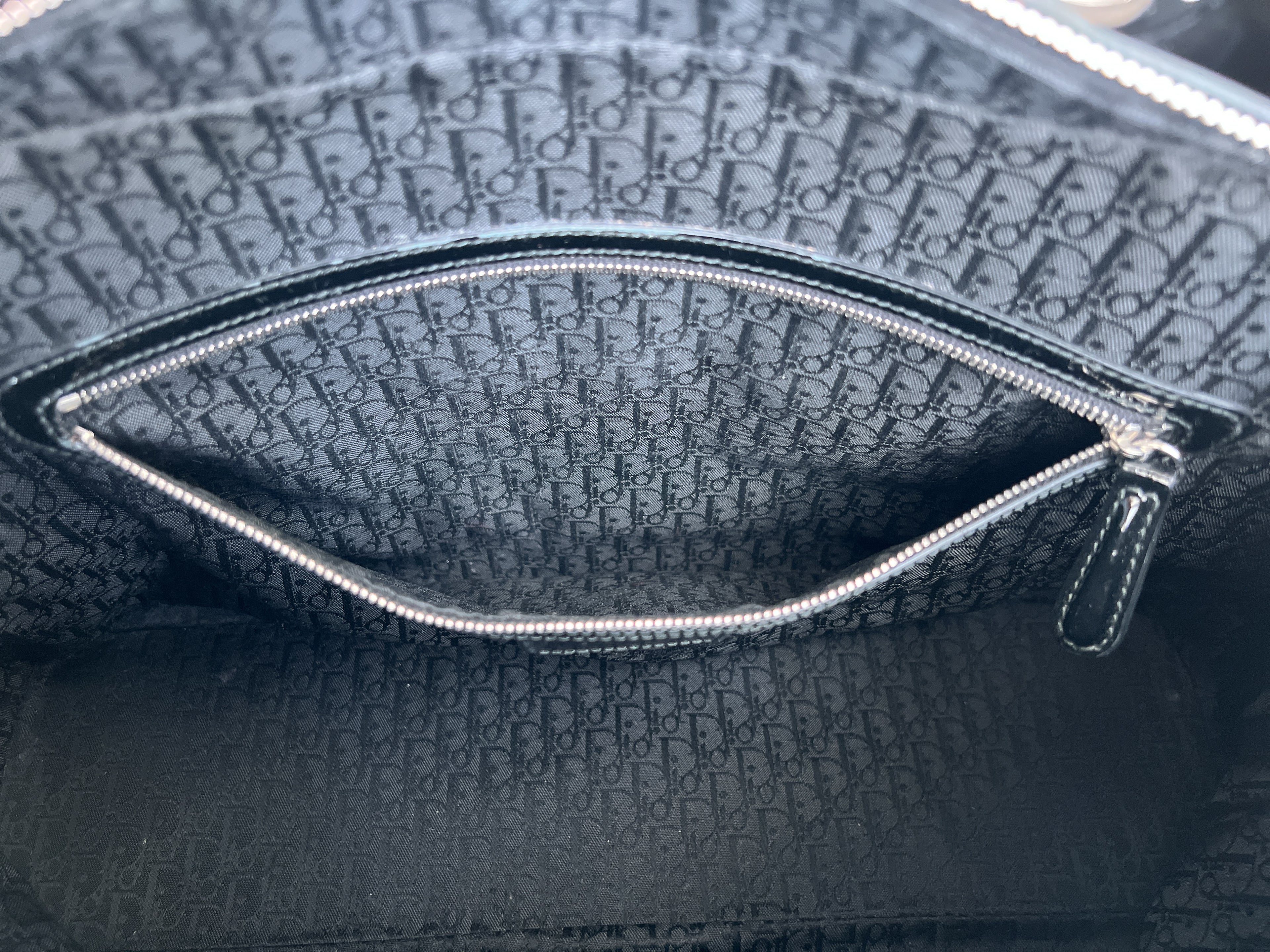 Christian  Dior Cannage Petent XL Calfskin Shopper black with keychain