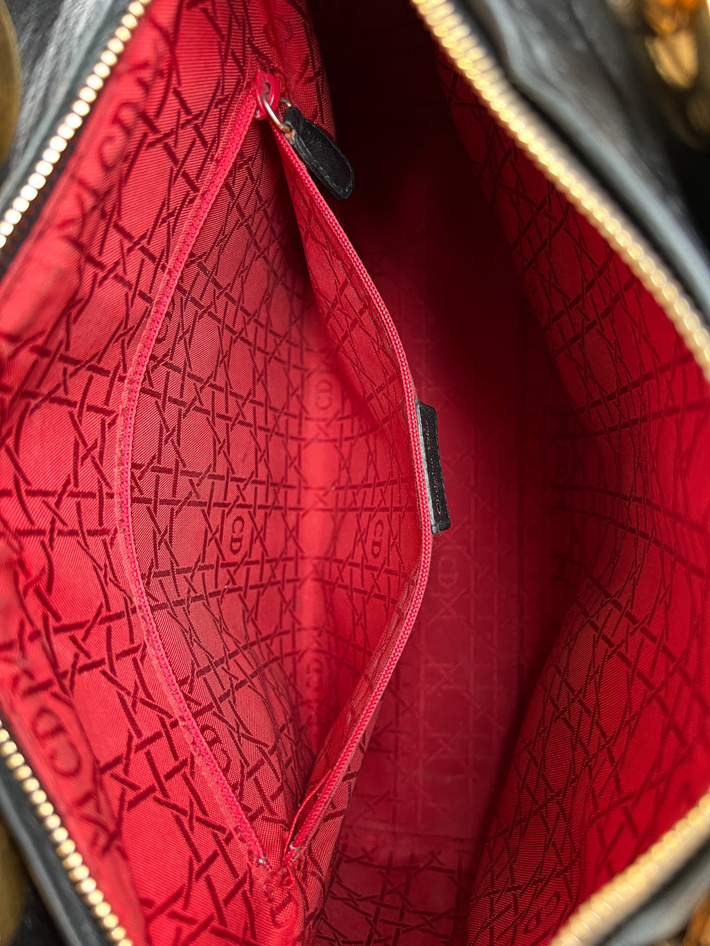 Christian  Dior Lady Dior Black Leather Cannage MA-1001