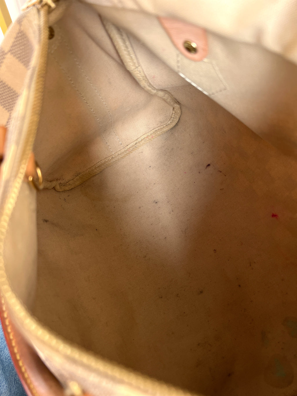 Louis Vuitton Speedy 30 Azur Damier Bandouliere Satchel Crossbody Bag