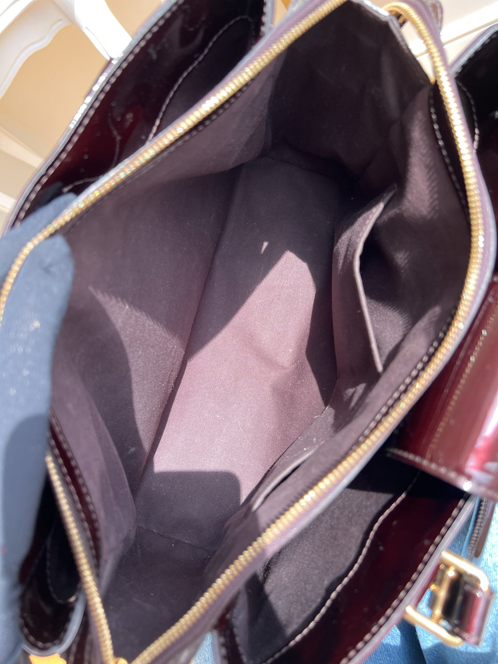 Louis Vuitton Melrose Amarante Monogram Vernis Patent Avenue Handbag