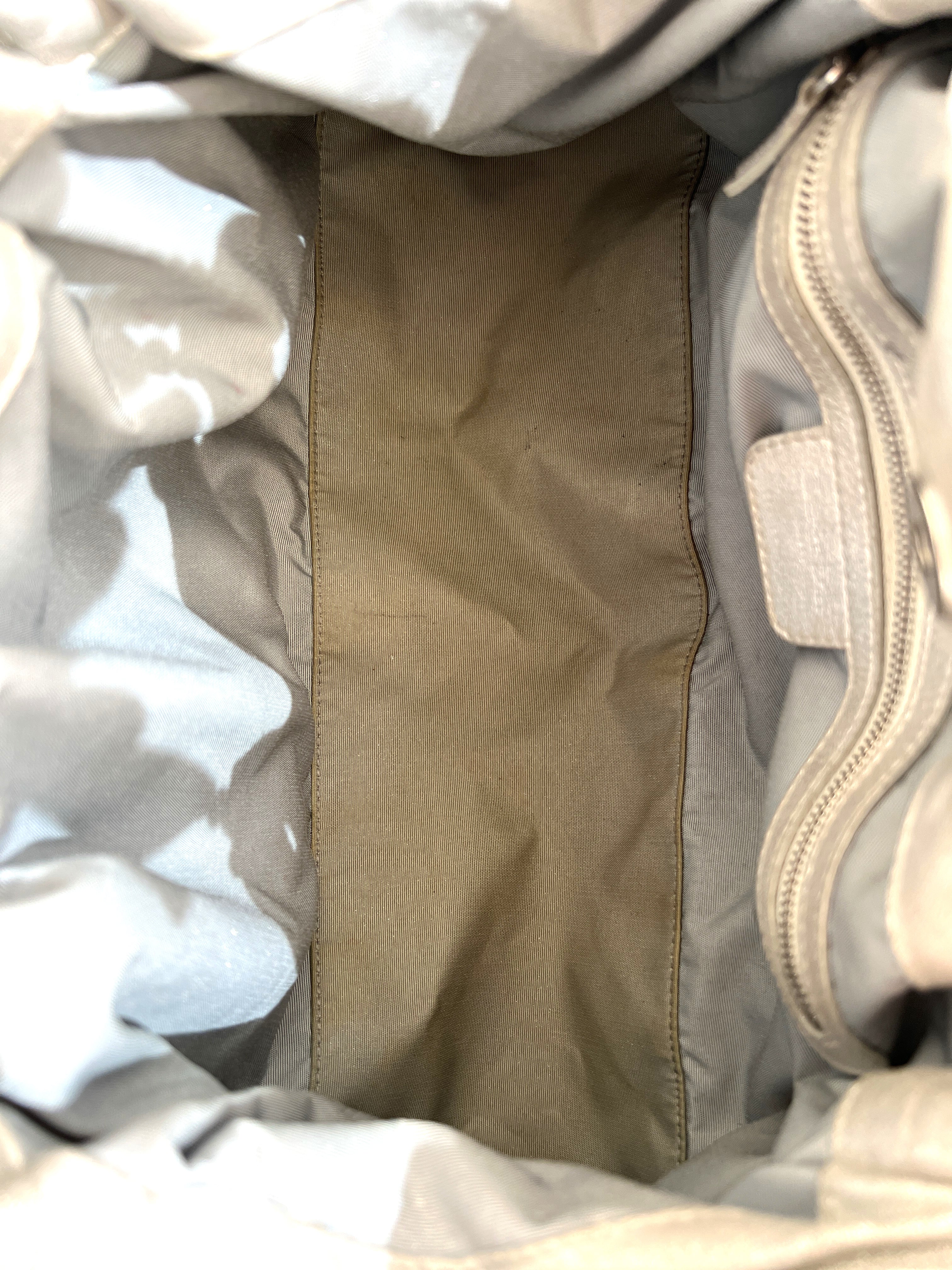 Christian Dior Le Trente Silver Leather Hobo Shoulder Bag