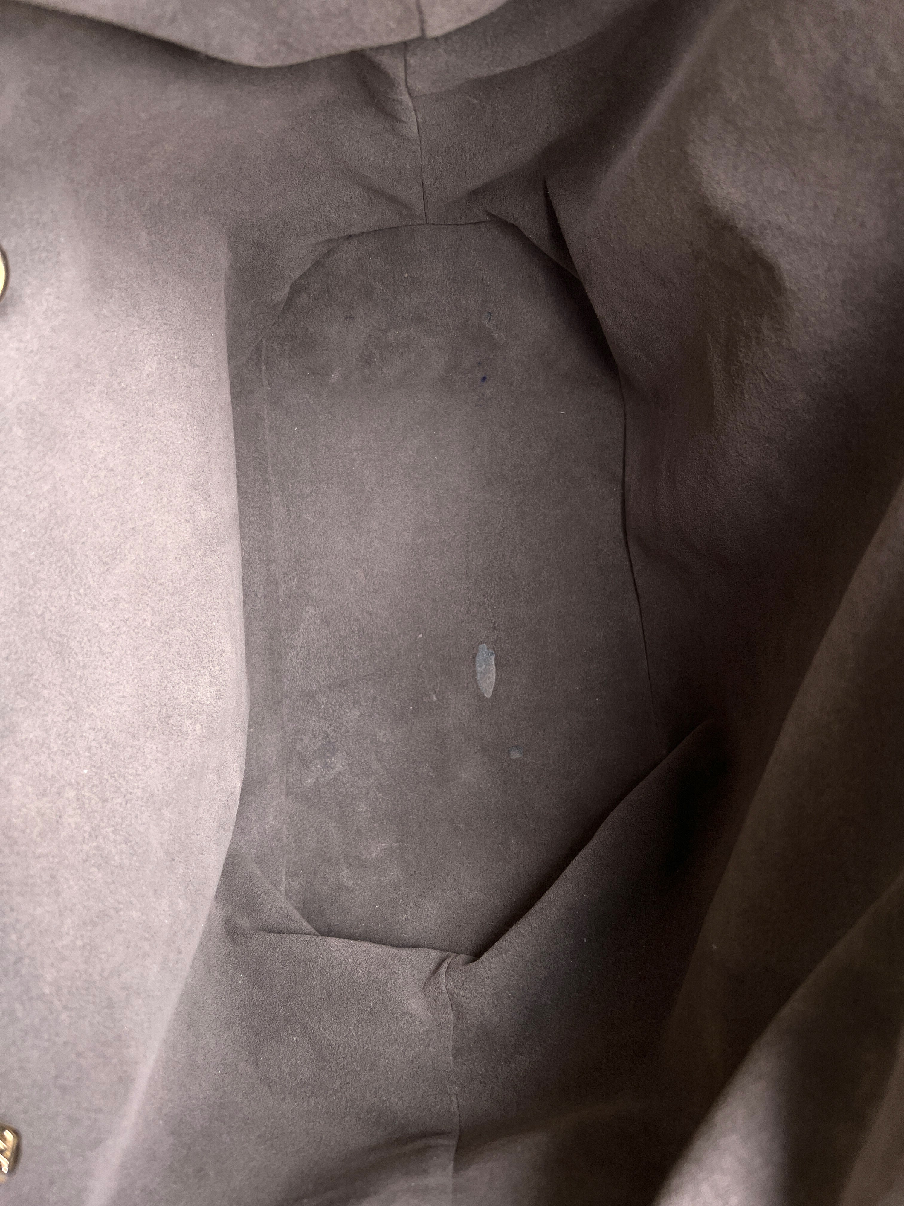 Louis Vuitton Mahina L Leather Beige Monogram Hobo Shoulder Bag