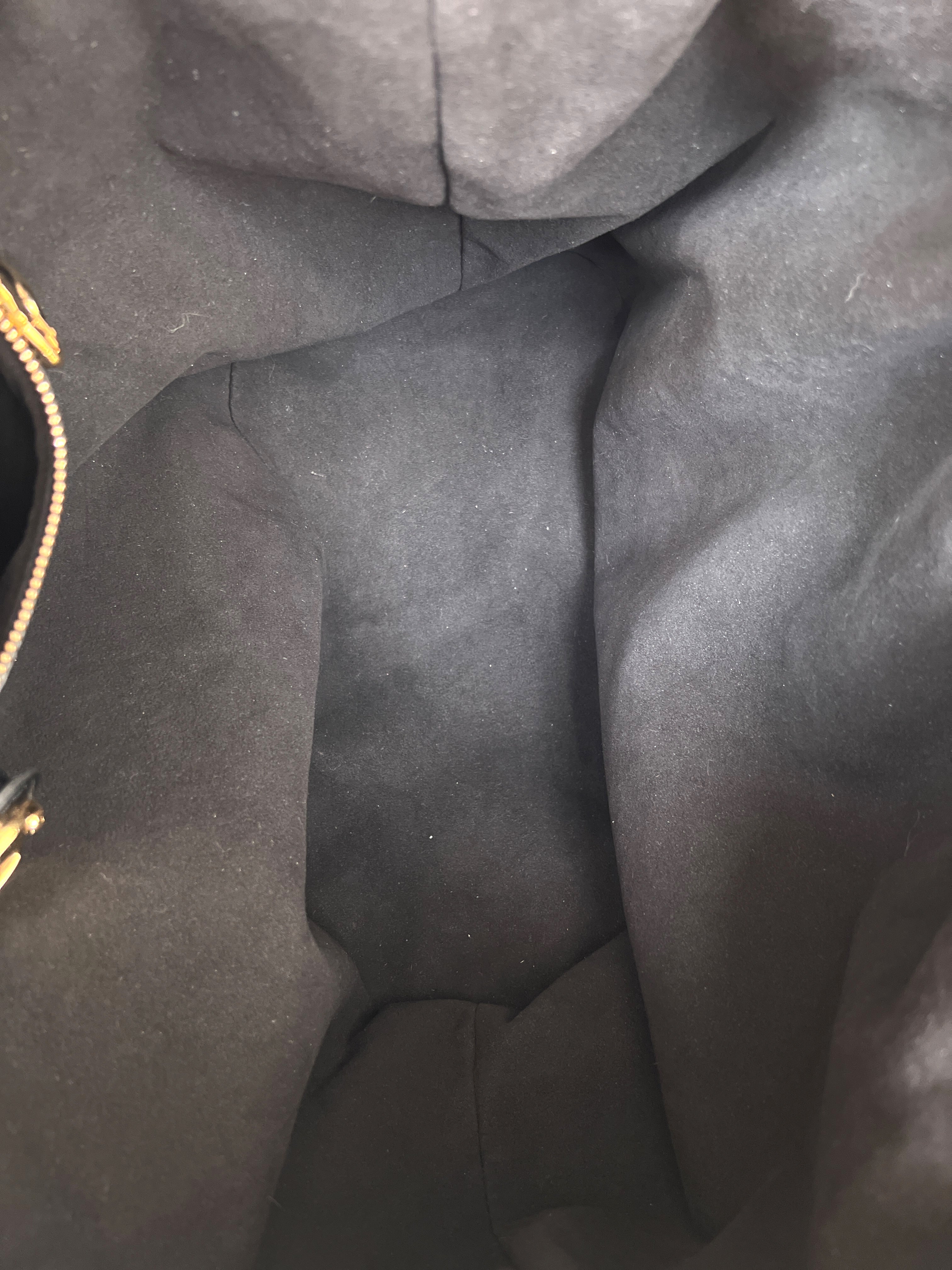 Louis Vuitton Mahina Patent Black Surya L Monogram Bag