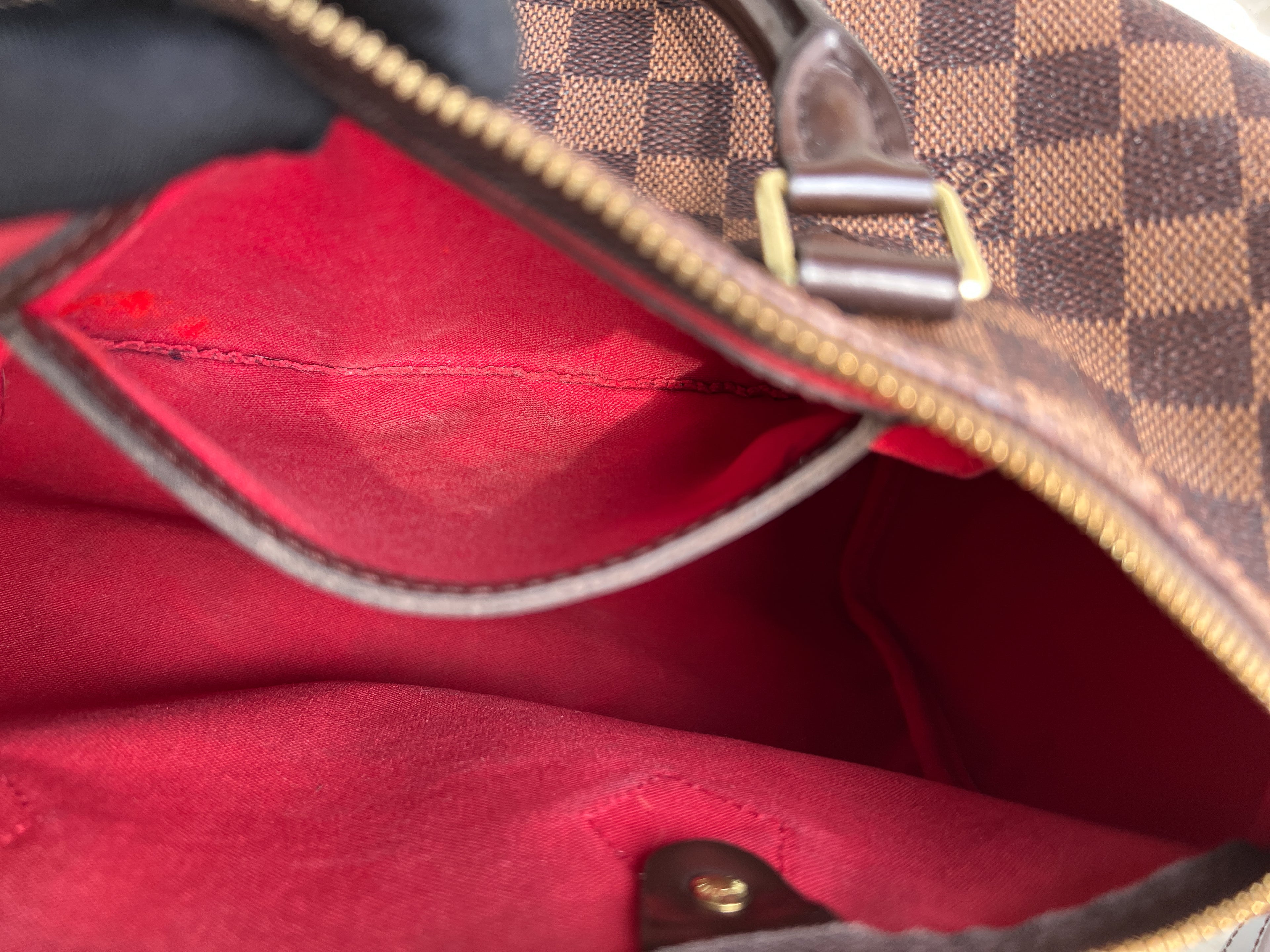 Authentic Louis Vuitton Speedy 30 damier ebene bandouliere crossbody satchel bag