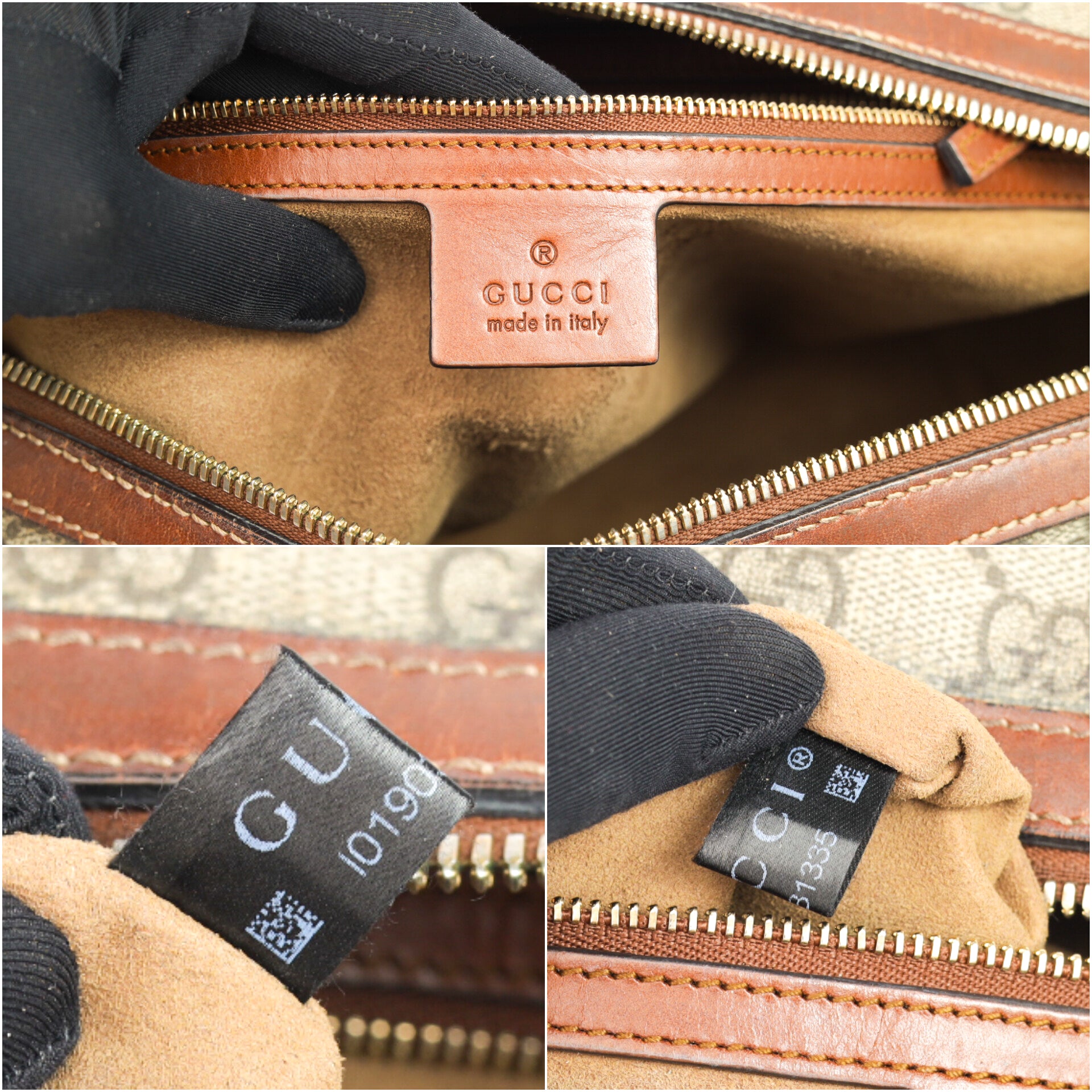 Authentic Gucci Boston Supreme Medium  Brown in Leather Canvas Monogram Satchel