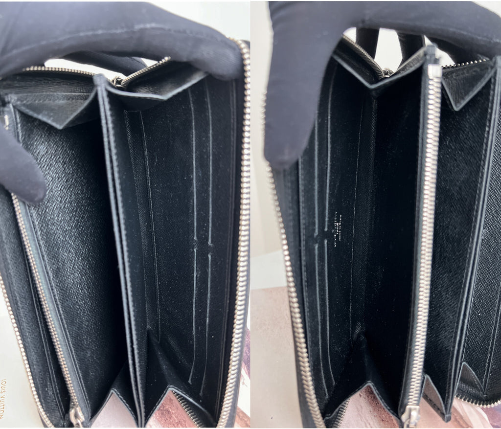 Authentic LV wallet long epi black zipper