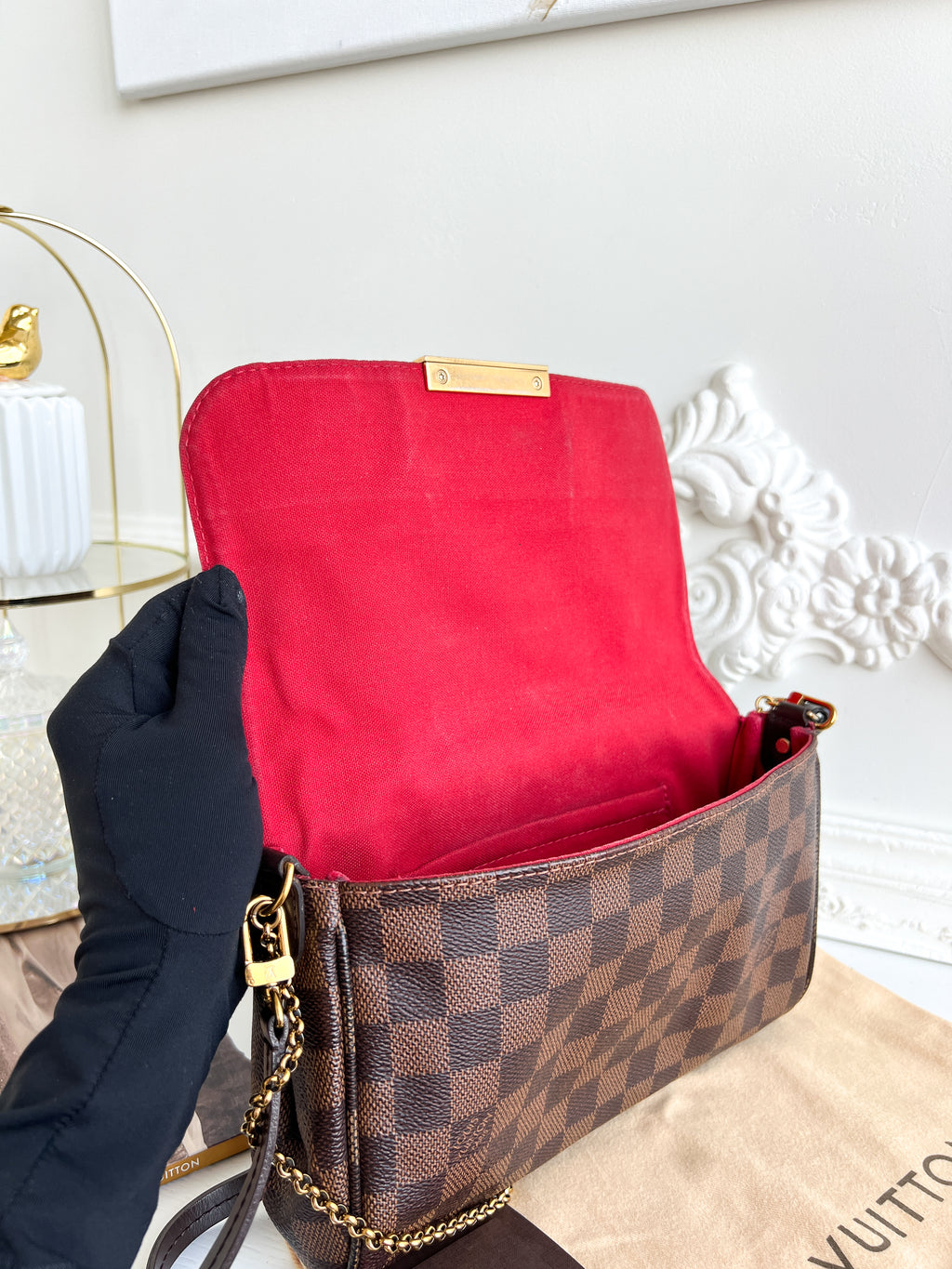 Louis Vuitton Pochette à bandoulière Favorite mm Damier Ebene